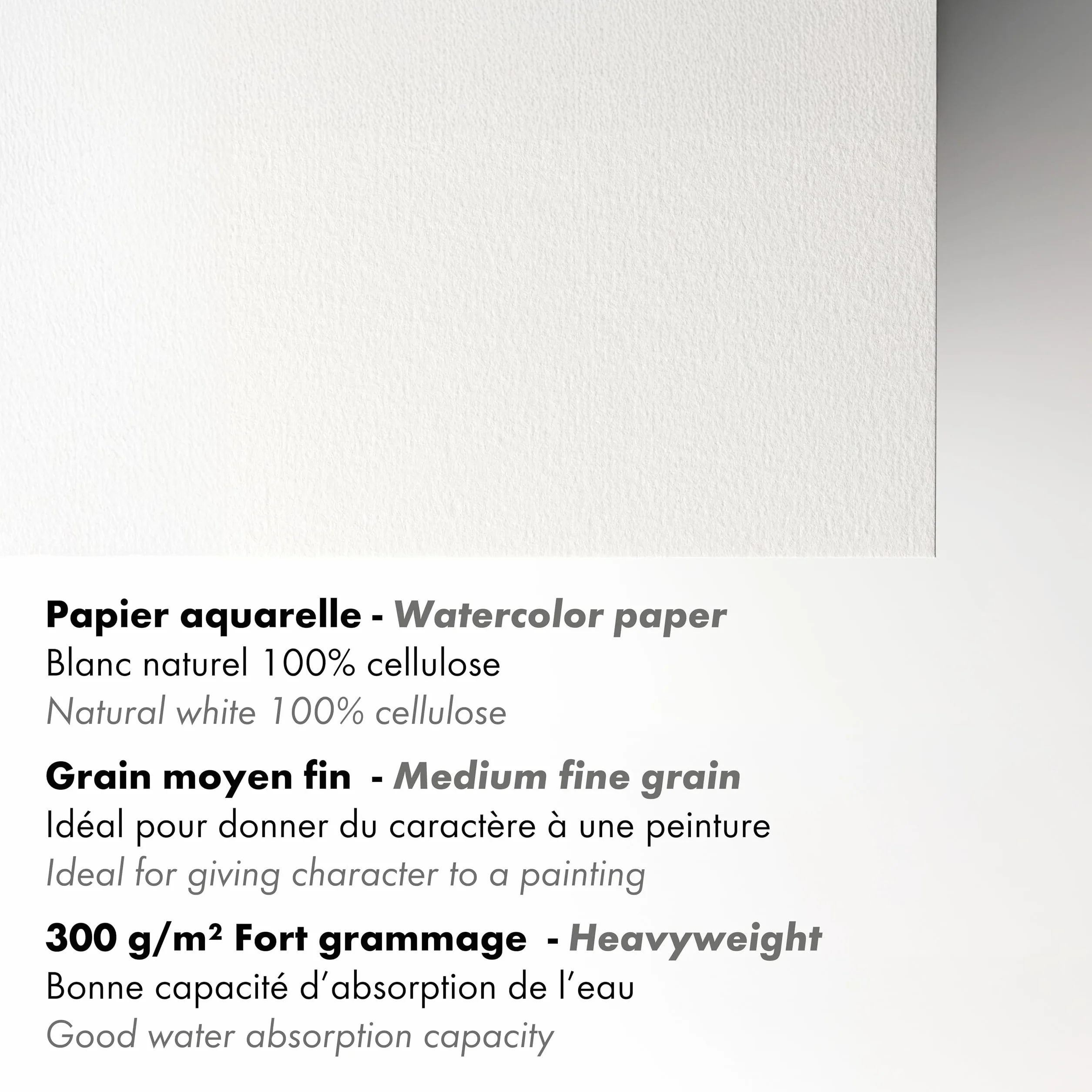 Clairefontaine Bloc spiralé micro-perforé Aquapad A5 14,8x21 cm 300g 25 Feuilles Papier Aquarelle Blanc Grain Moyen Fin