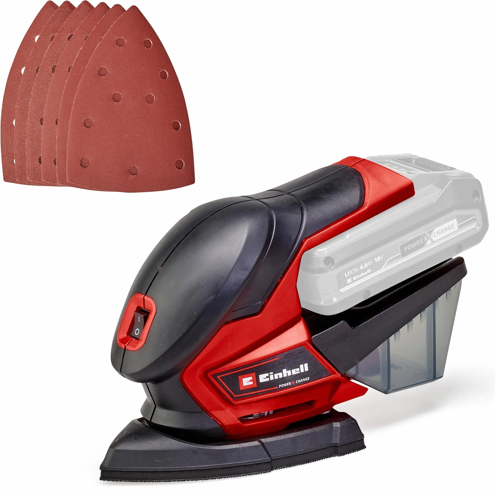 Einhell Lijadora múltiple TE-OS 18/150 Li-Solo Power X-Change (24.000 r.p.m., caja colectora de polvo, adaptador de aspiración de polvo, sin batería ni cargador)
