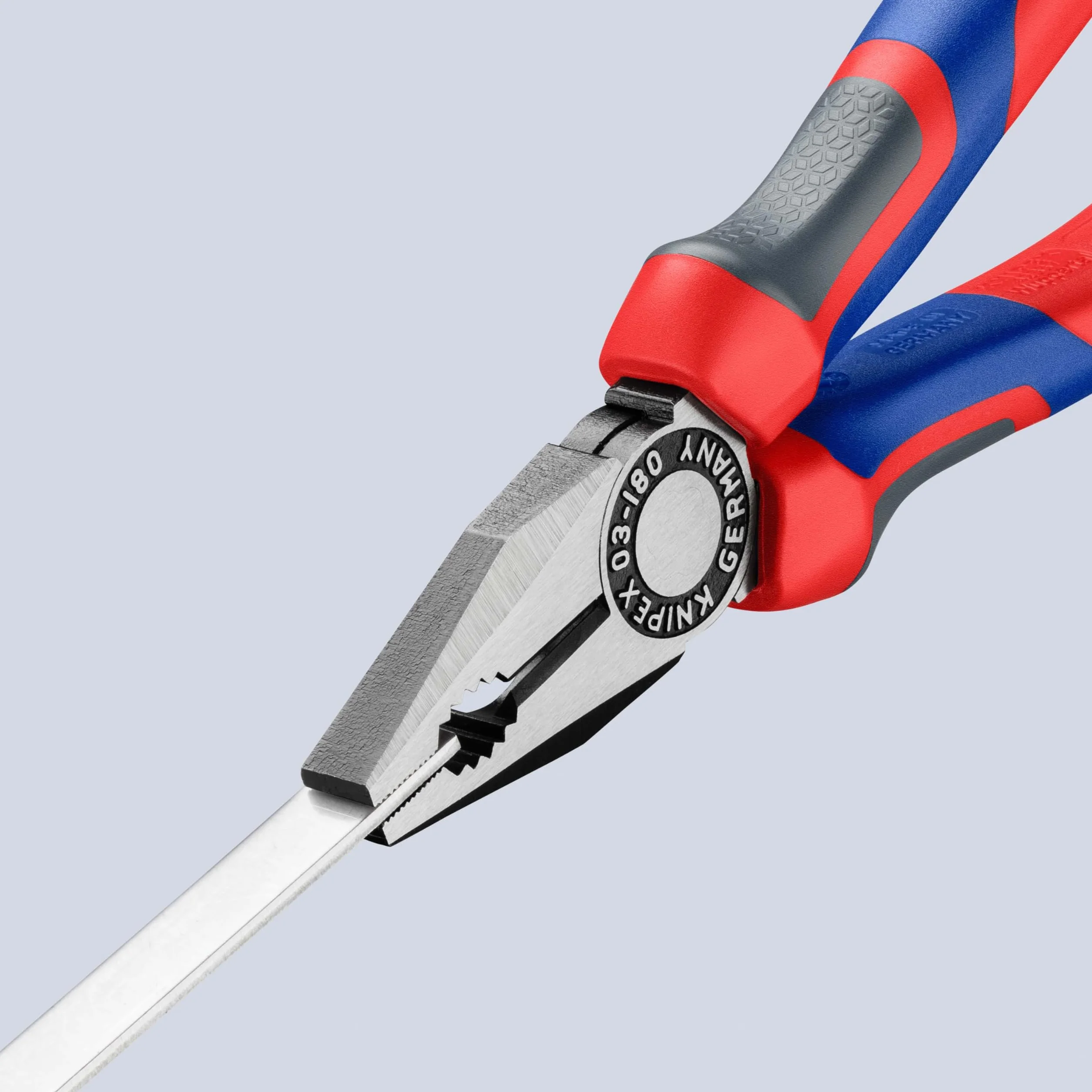 KNIPEX Alicate universal con cartulinas autoservicio con mangos confort 180 mm, 03 02 180 SB