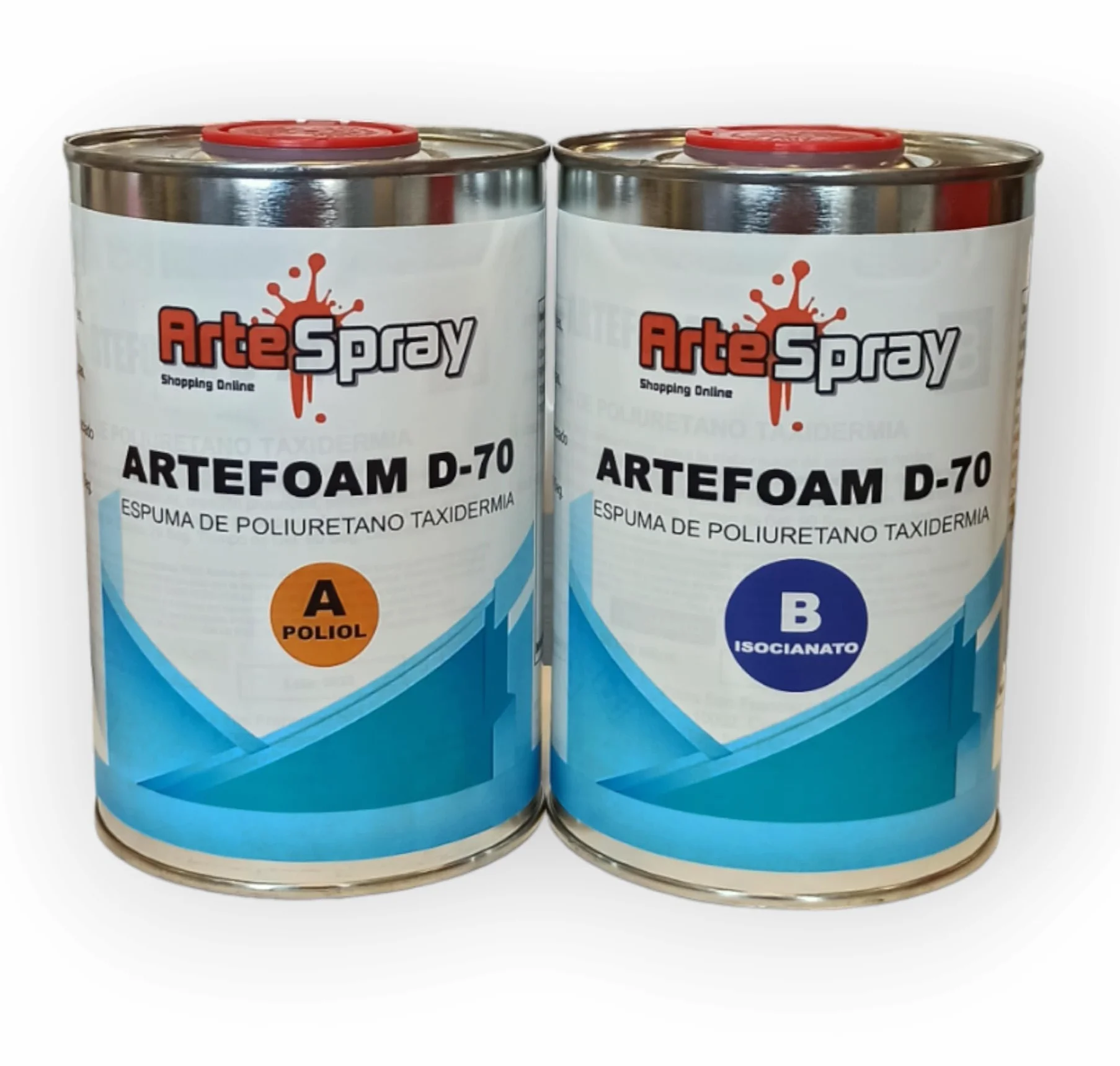 Espuma Poliuretano Artefoam D-70 2Kg (1Kg A + 1Kg B) Especial Para Taxidermia Y Moldes