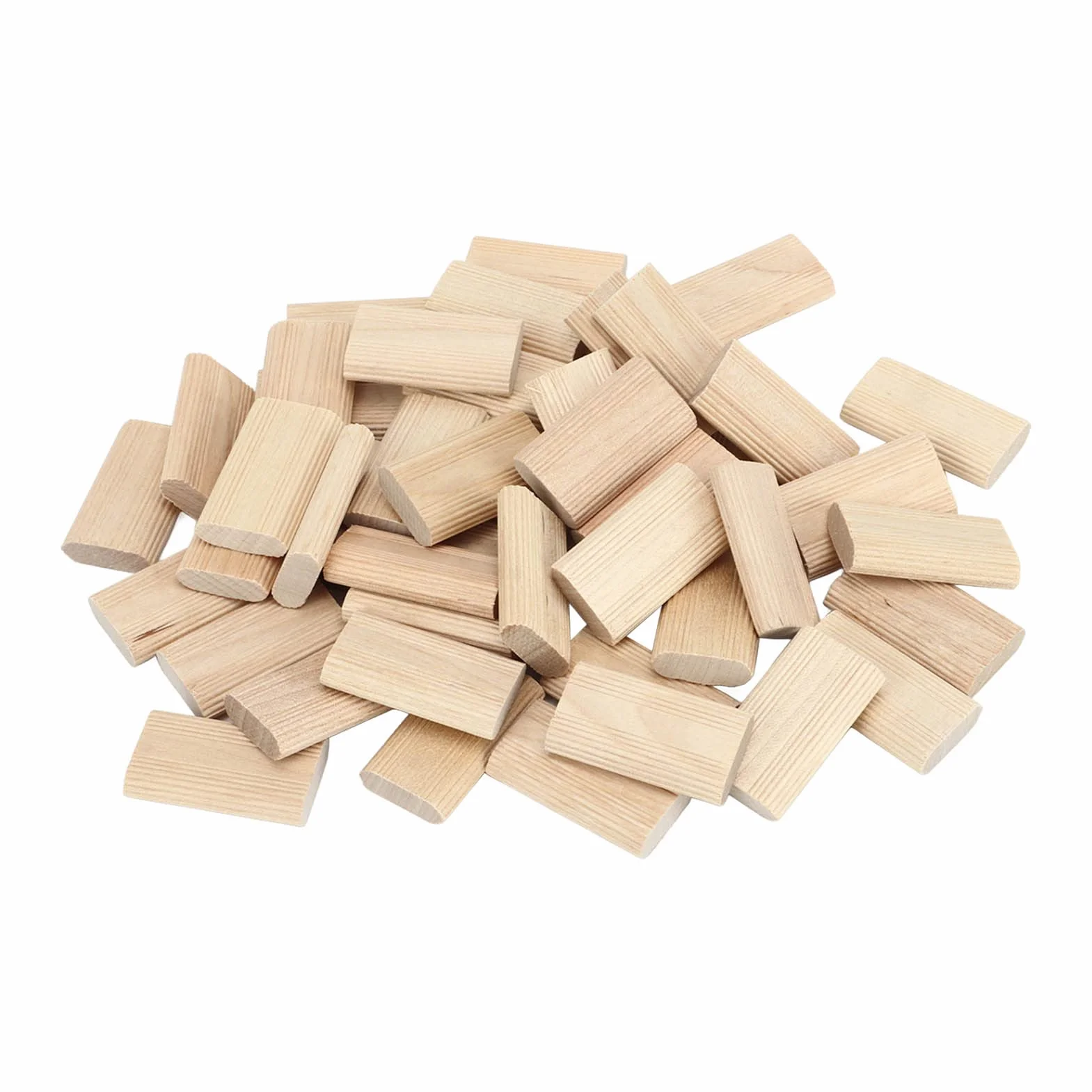 50 uds. Tenones de Madera de Abedul para Empalme 8x40 mm, Piezas para Carpintería y Fabricación de Muebles, Ideal para Ensamblaje de Gabinetes y Posicionamiento Preciso