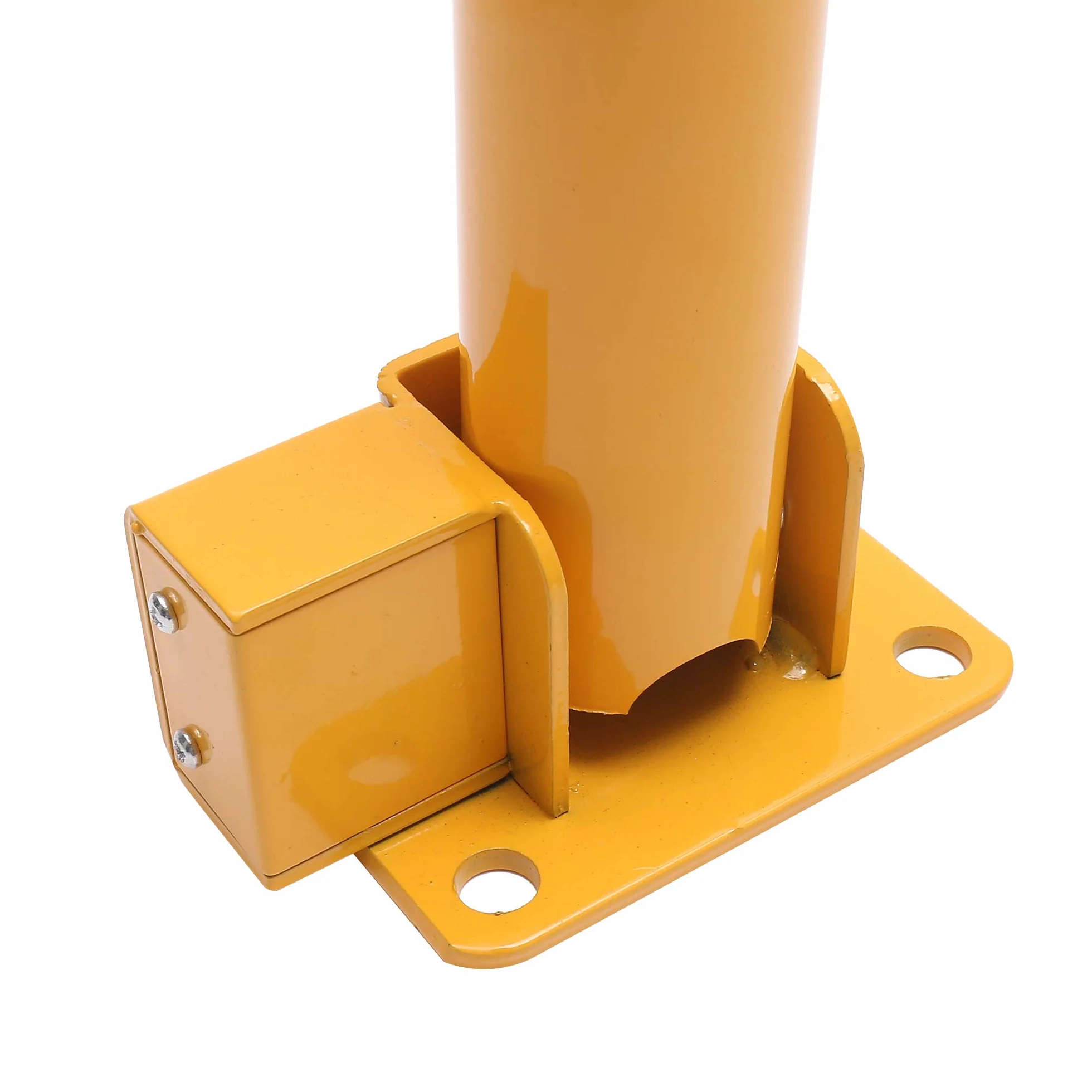 KATSU Bolardo de Bloqueo de Espacio para Estacionamiento de Automóviles Bloqueable Plegable Poste de Barrera de Parking de Coche, Amarilla y Roja, 60cm de Altura