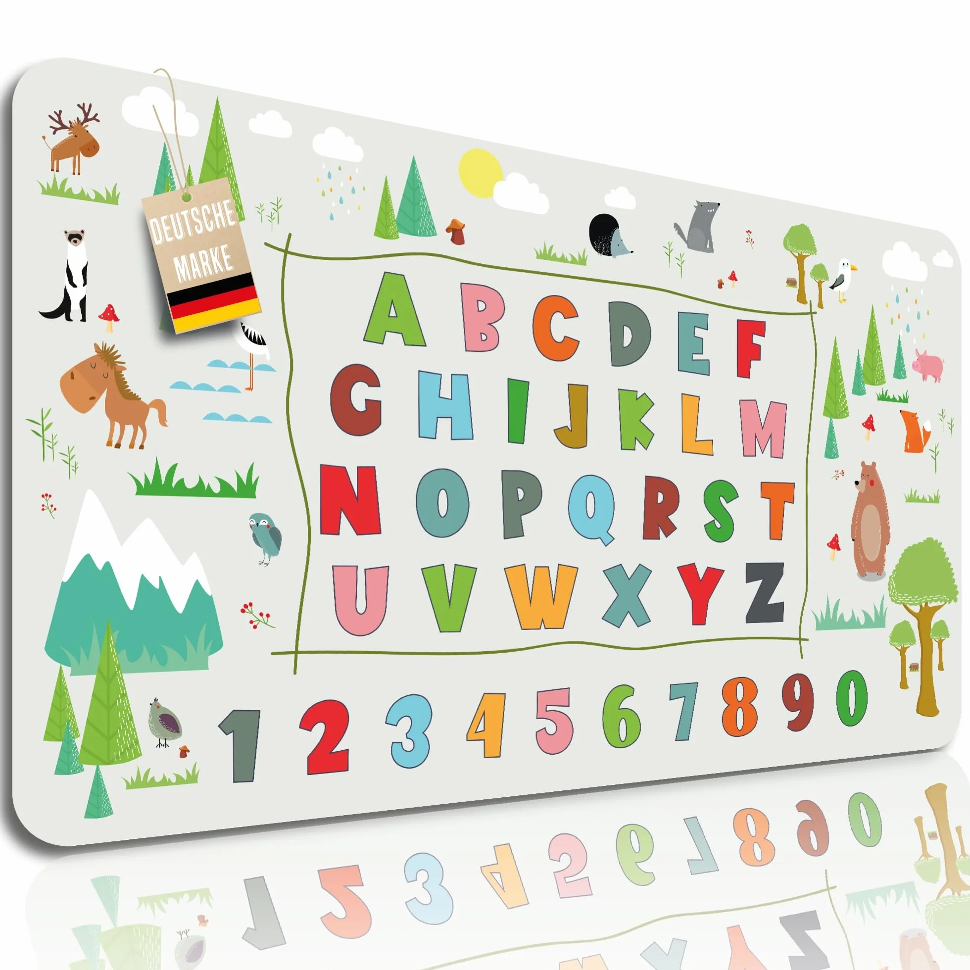 Lineo Alfombrilla de escritorio para niños 70x40 cm Protector de mesa resistente al agua antideslizante superficie educativa