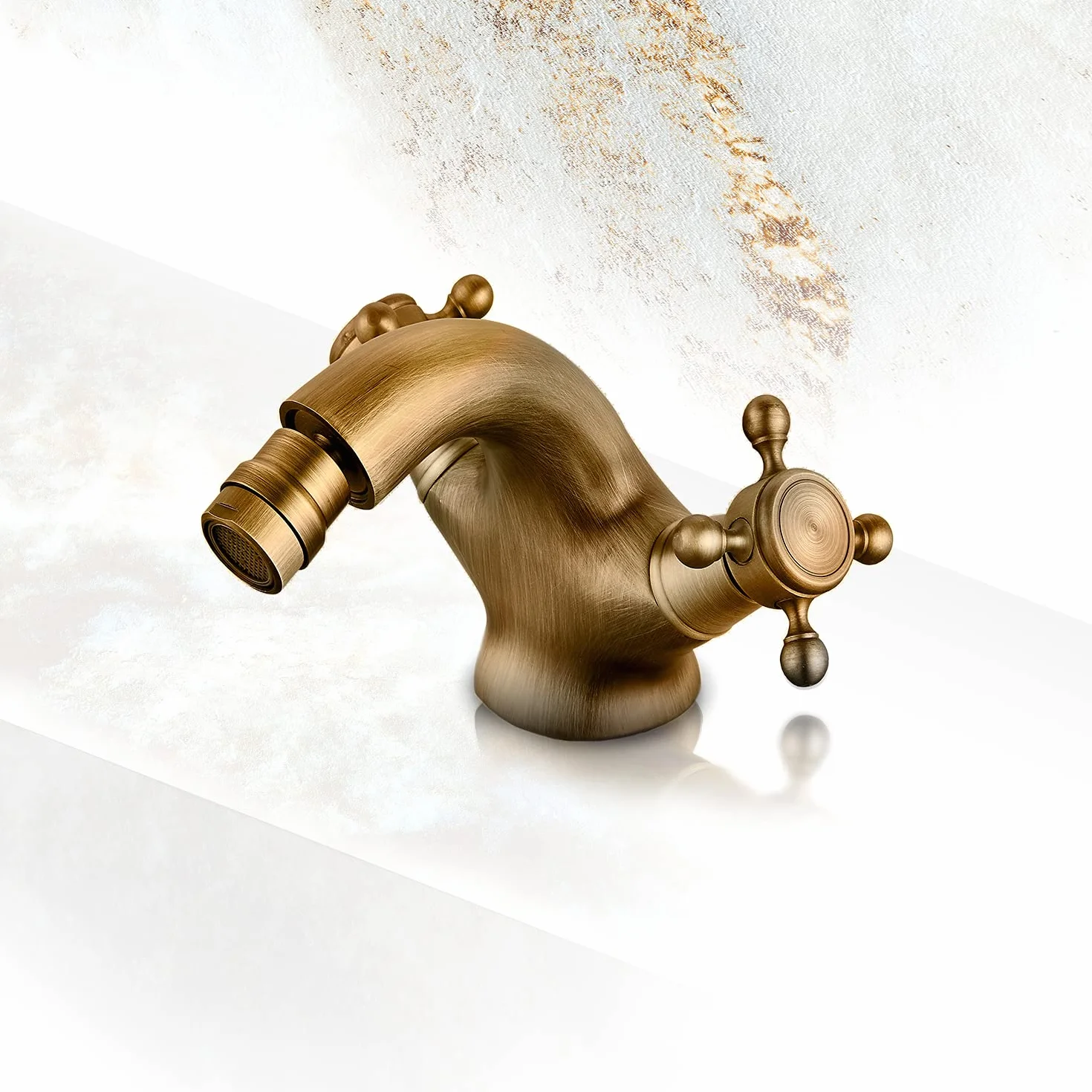 Grifo de bidet serie Almendro en bronce