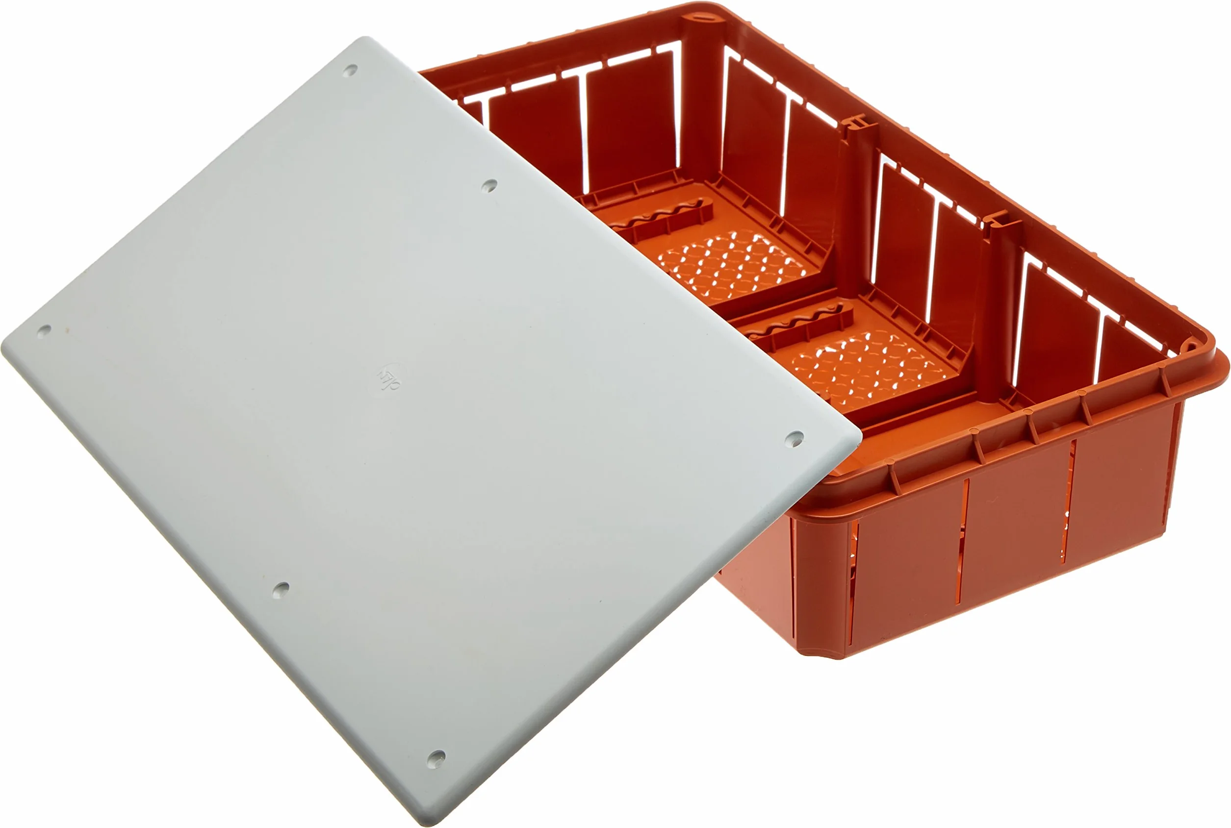 Electraline Caja de derivación 296x153x70 mm Blanco/Naranja