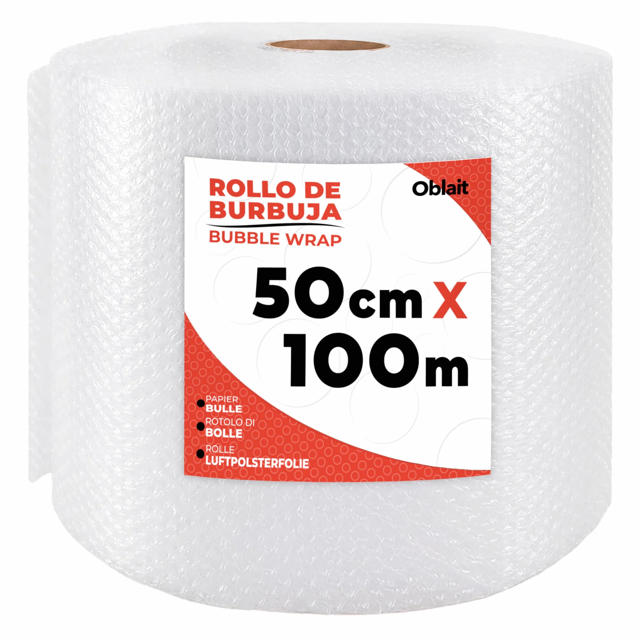 Rollo de plástico de burbujas 50 cm x 100 m para embalaje
