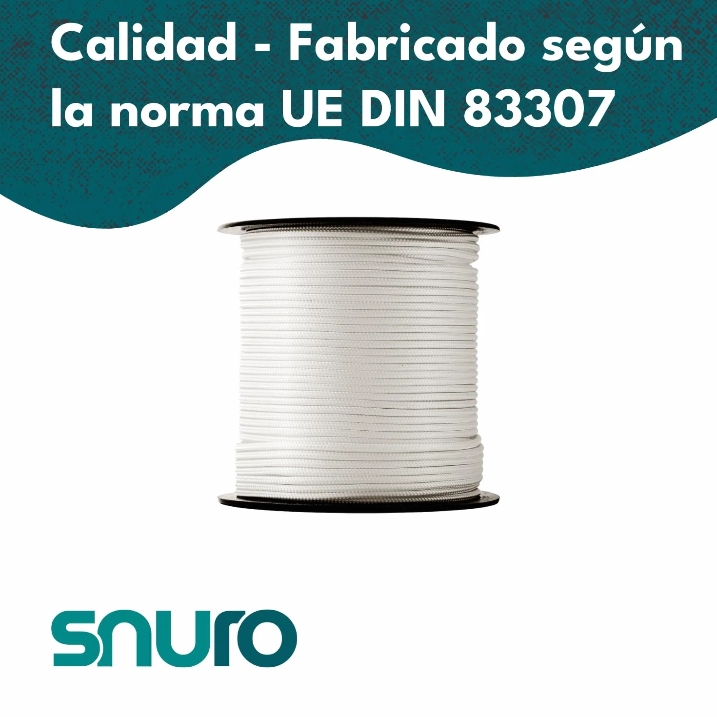 Cuerda de nailon 4 mm 50 m blanco paracord resistente al desgarro ligera