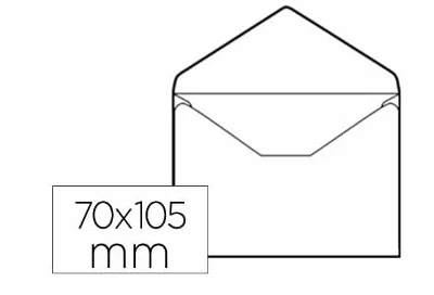 Liderpapel SB03 - Pack de 100 sobres tarjeta de visita, 70 x 105 mm, color blanco
