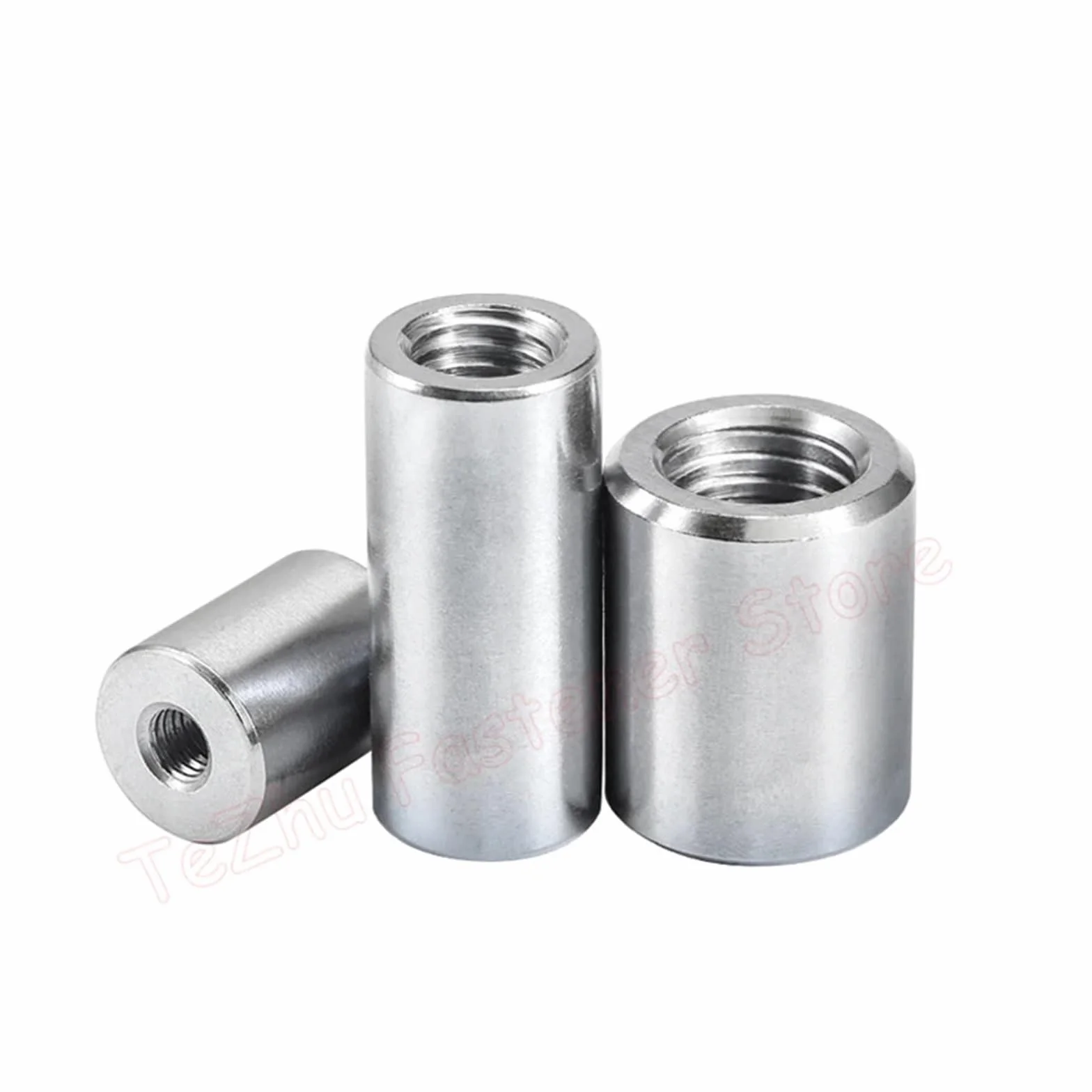 Tuerca de acoplamiento redonda larga, de acero inoxidable 304, M12, M14, M16, M20, varios tamaños, 1 pieza (M12 x 16 x 35 mm)(M16x24x50mm)