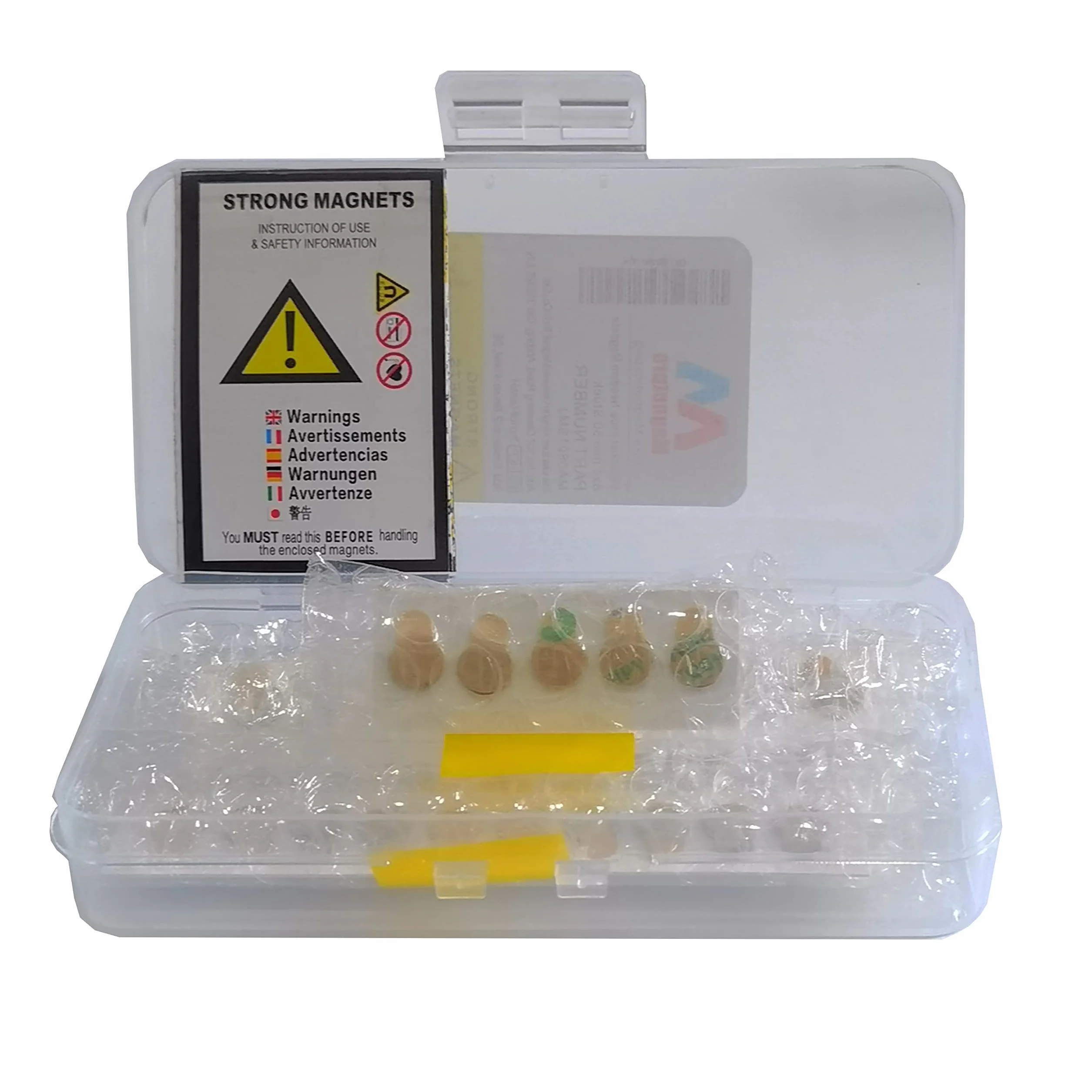 Magnetpro 50 Imanes Adhesivos de Neodimio 8x1 mm, Mini Imanes Magnetizados para Pizarras Magnéticas