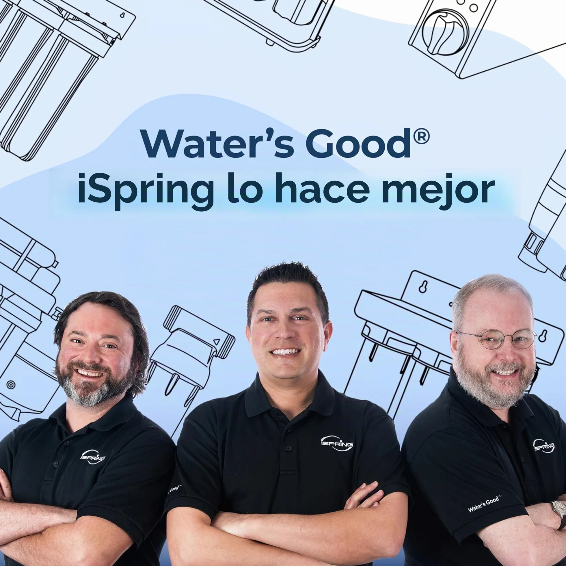 iSpring F10KU Juego de Cartuchos de Filtro de Repuesto, 1 Año, para Sistemas de Ósmosis Inversa UV Minerales Alcalinos de 7 Etapas, 10 piezas, Blanco