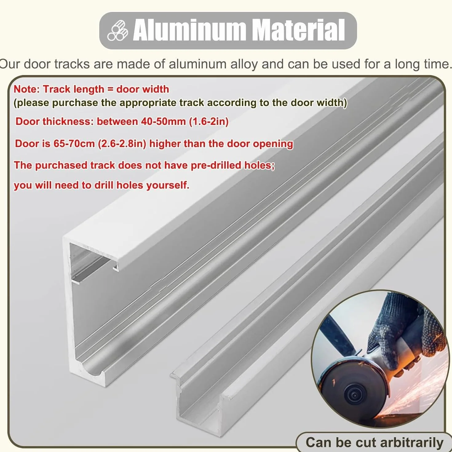 Kit de puerta deslizante - hardware de puerta deslizante oculta, con cierre suave, kit de puerta fantasma deslizante sin pista invisible, adecuado para puertas de madera individuales,1.2m/3.9ft