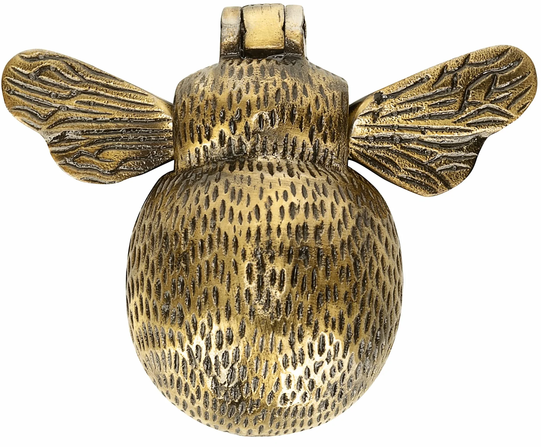 Aldaba de puerta delantera - Abeja de latón macizo - Acabado antiguo - Empresa del Reino Unido