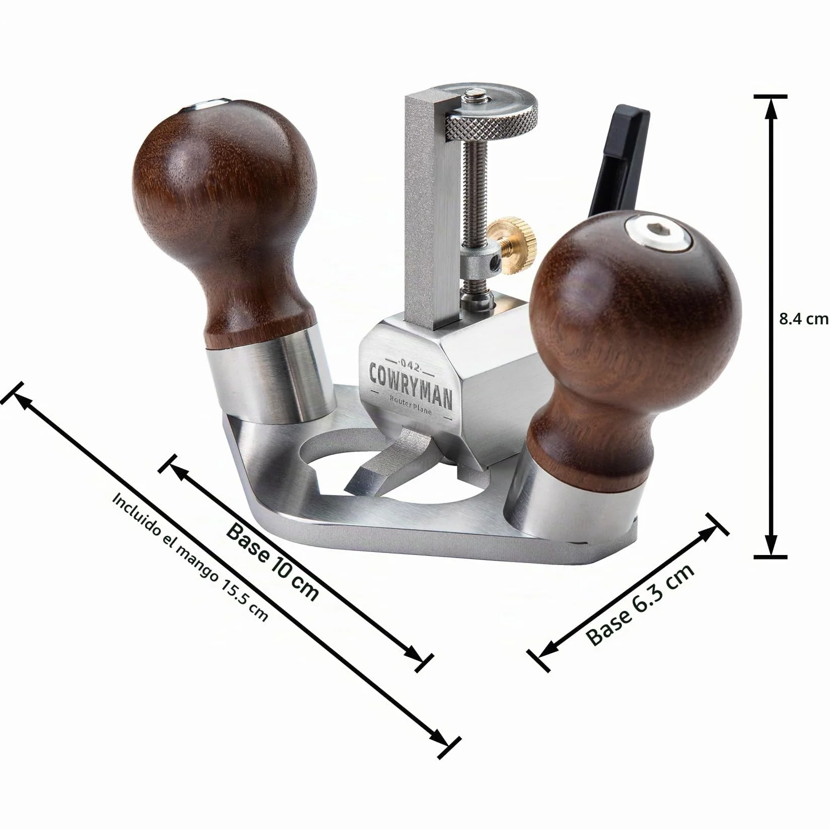 042 Cepillo Acanalador Manual Herramienta de Carpintería de Precisión con Tope de Profundidad para Corte Detallado de Esquinas y Ranuras de Ensamble Dado