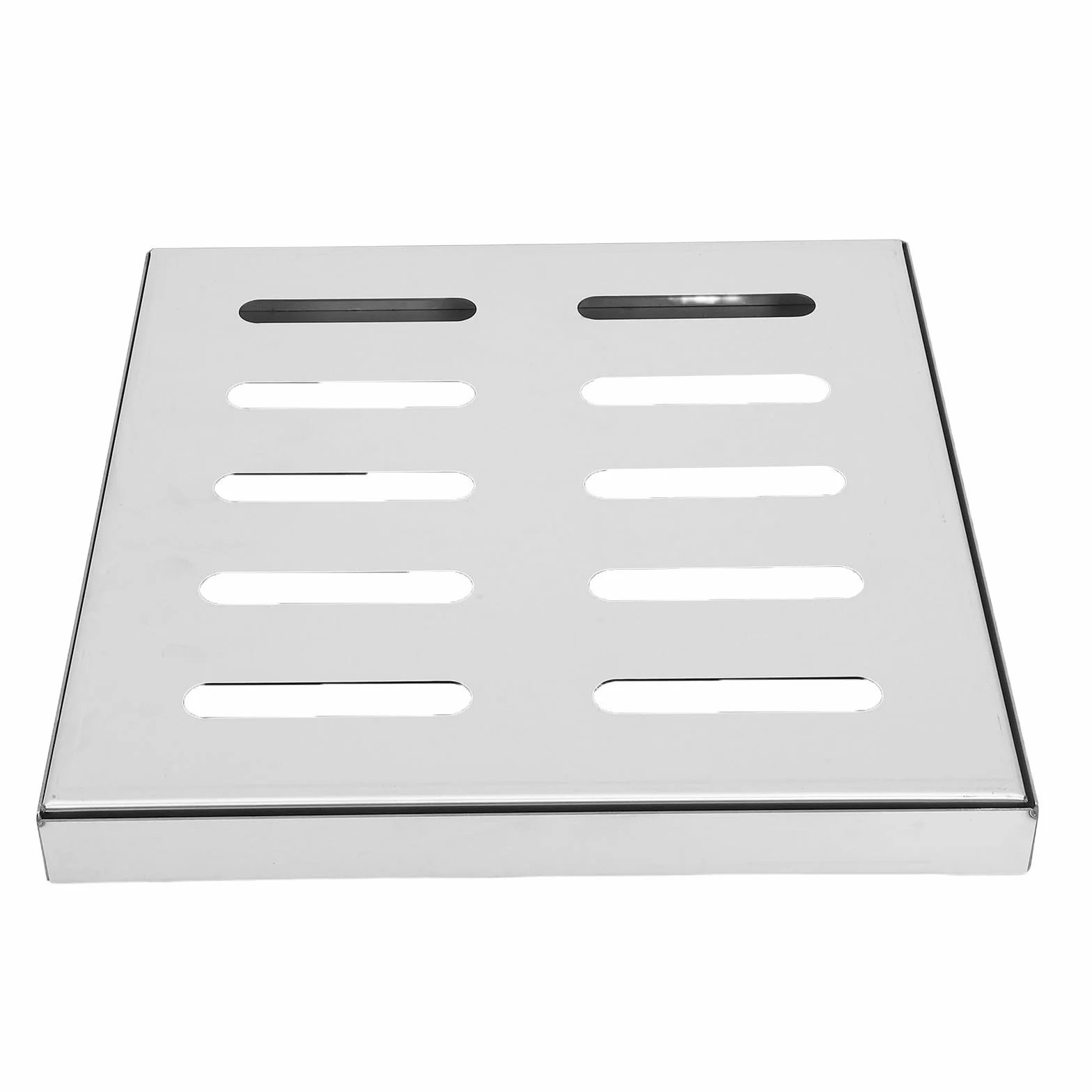 Cabilock Cubierta de Zanja de Drenaje de Acero Inoxidable Plata, Bloqueo de Residuos y Fácil Instalación para Garaje y Canal de Agua Cocina