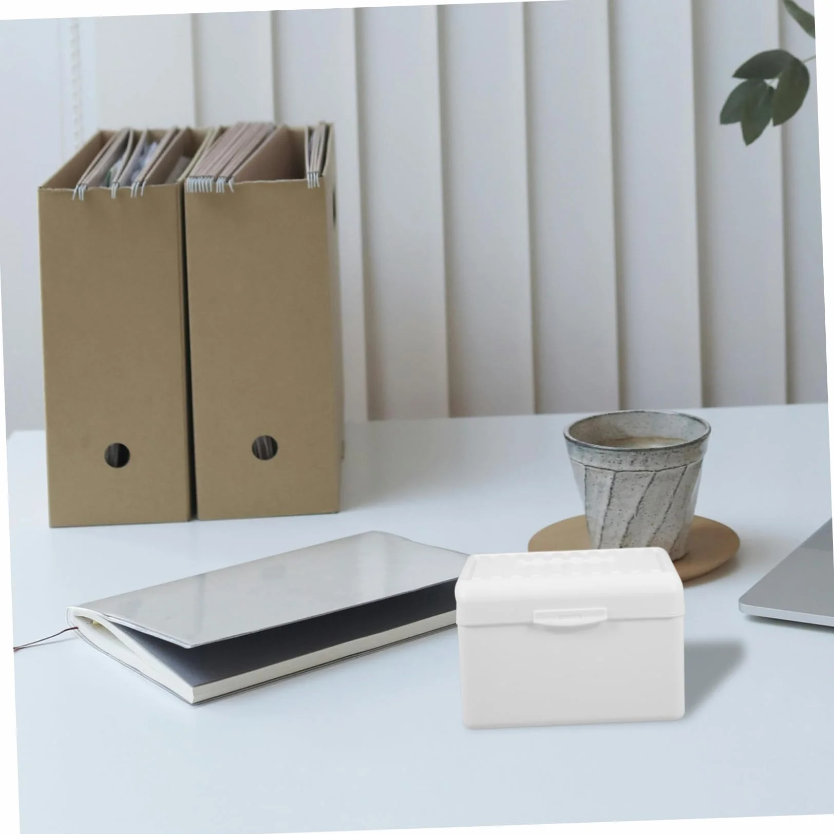 Porta Tarjetas de Índice Compacto Organizador Portátil para Oficina Escritorio Estudiante