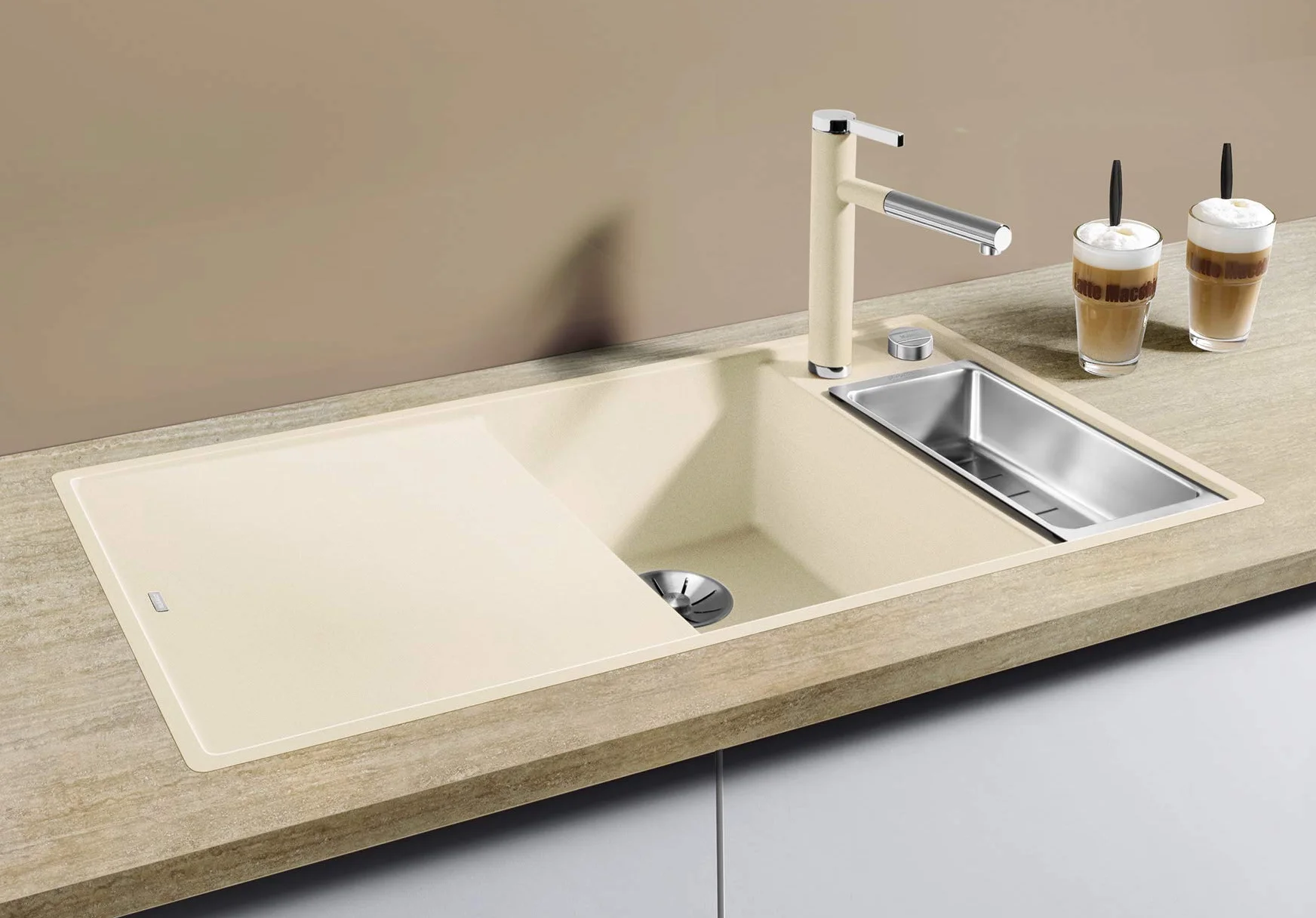 Blanco 524669 | Fregadero de cocina de granito AXIA III 6 S-F | Color : Antracita