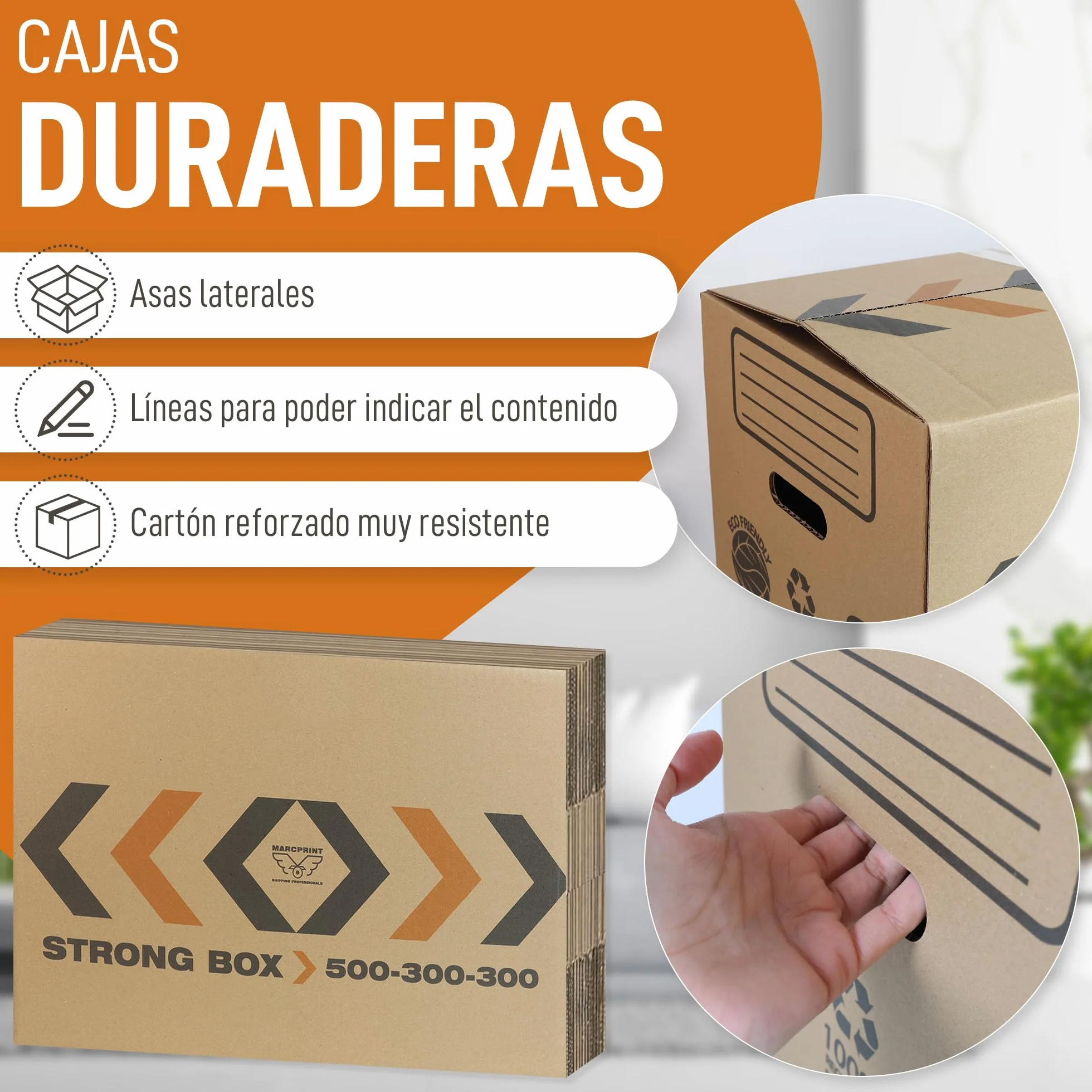 Cajas Mudanza 10 Pack + Rollo Burbujas - Cajas Carton 50x30x30 Reforzadas FSC Reutilizables