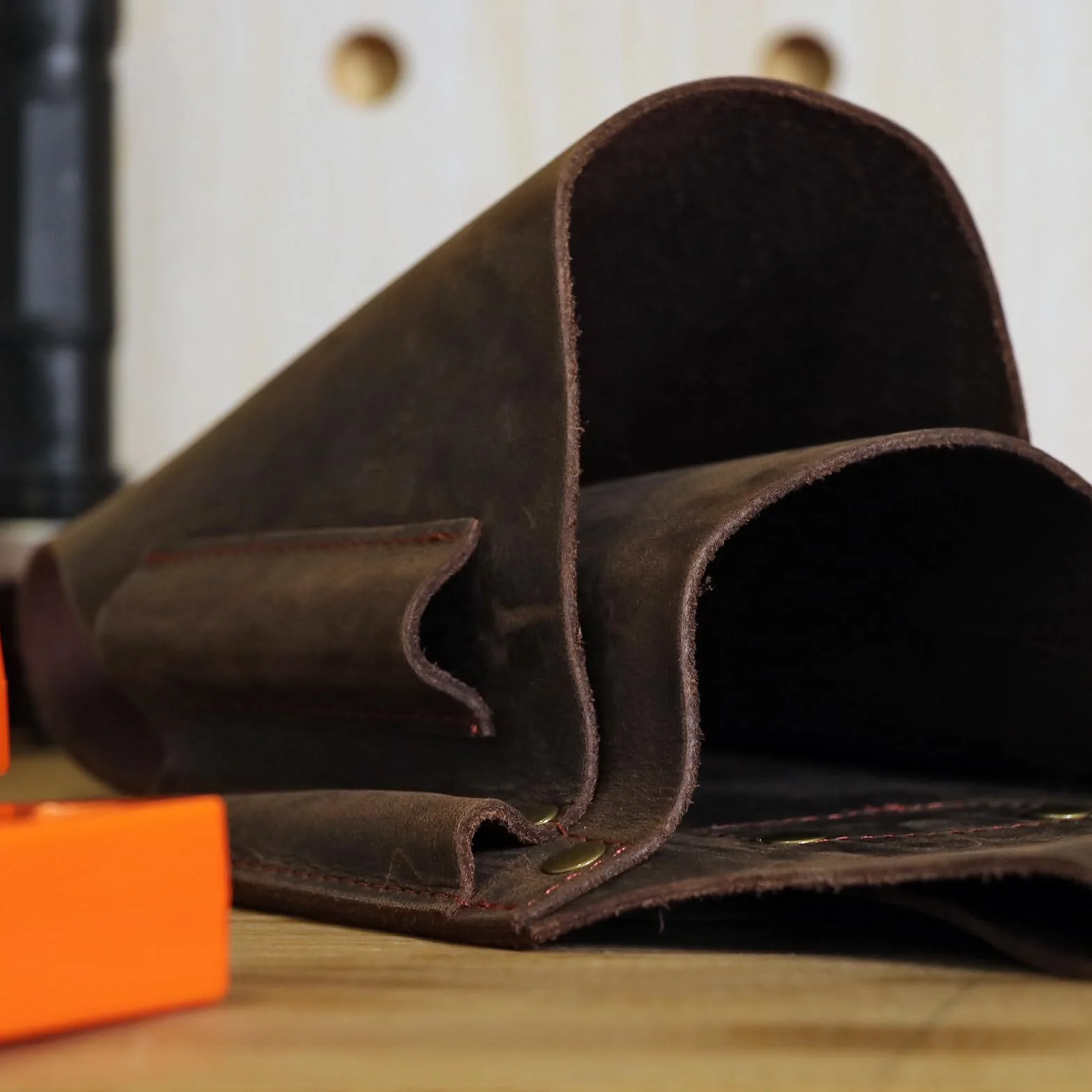 TOURBON - Funda de piel auténtica con 5 bolsillos para cinturón de registro, llave de motosierra, herramienta para cortar árboles