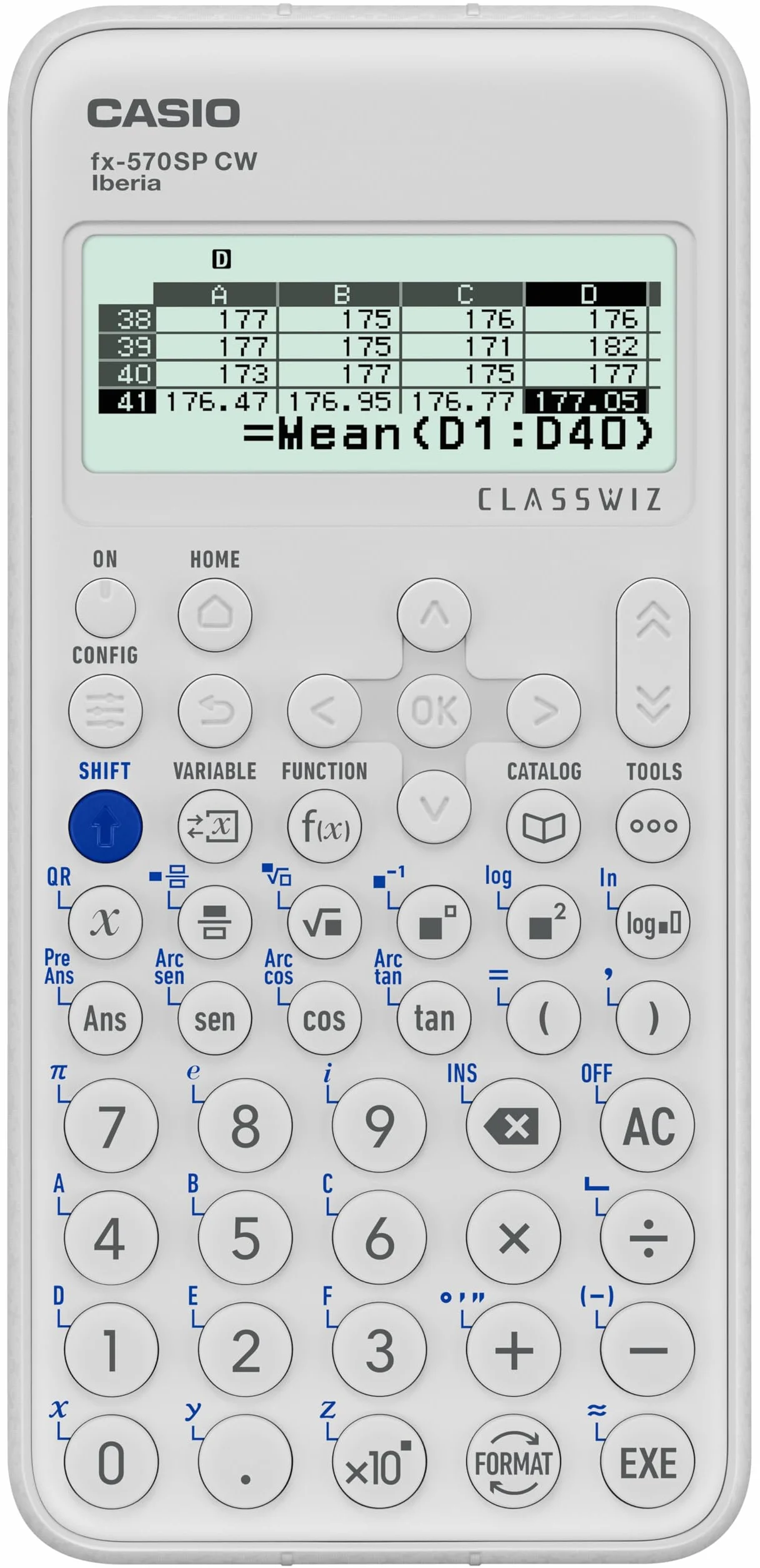 Casio FX-570SP CW Calculadora Científica, 560+ Funciones, Blanco