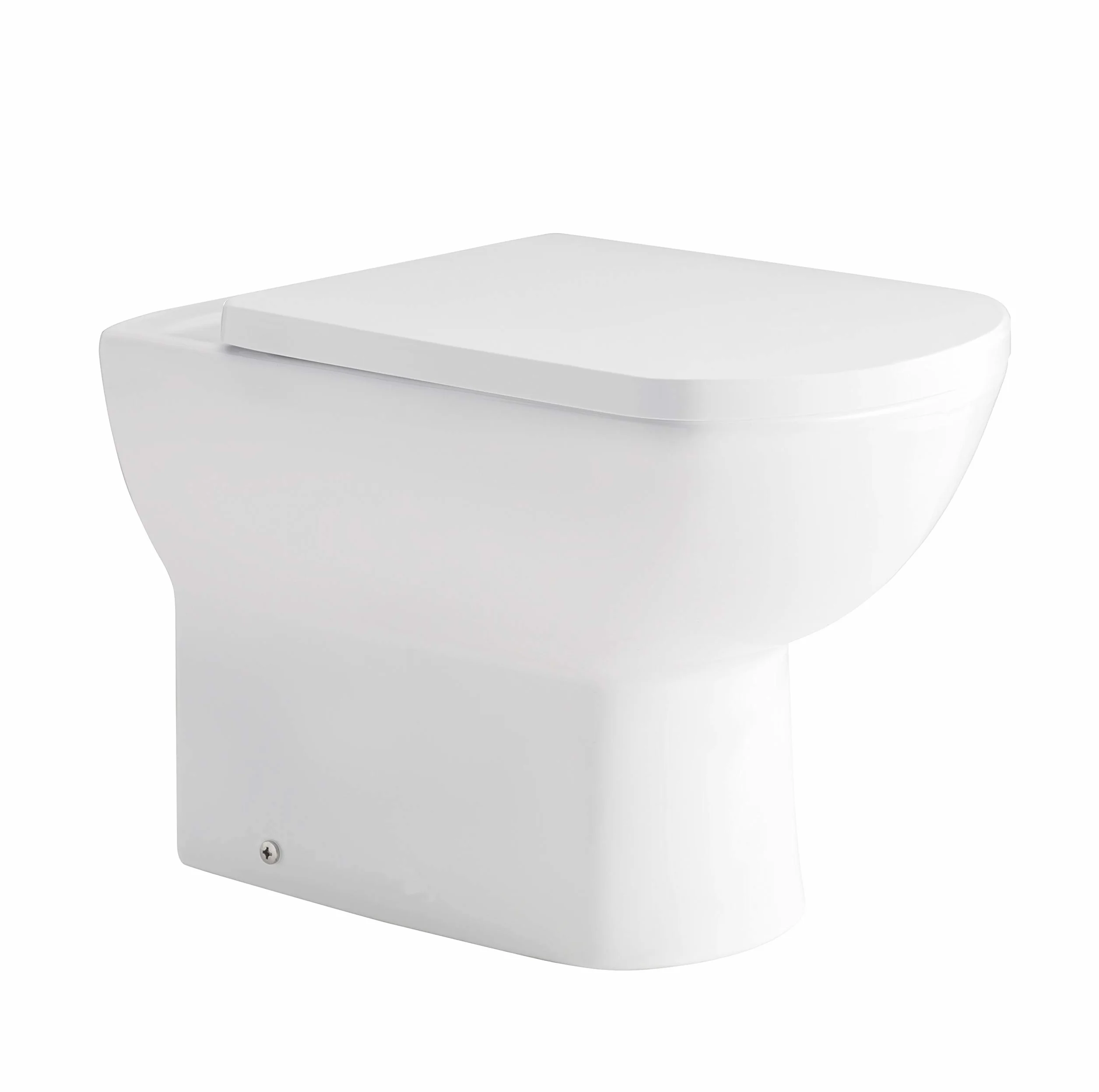 Gala Smart New Tapa y Asiento Fijo Inodoro Ovalado Blanco con Bisagras Acero Inoxidable