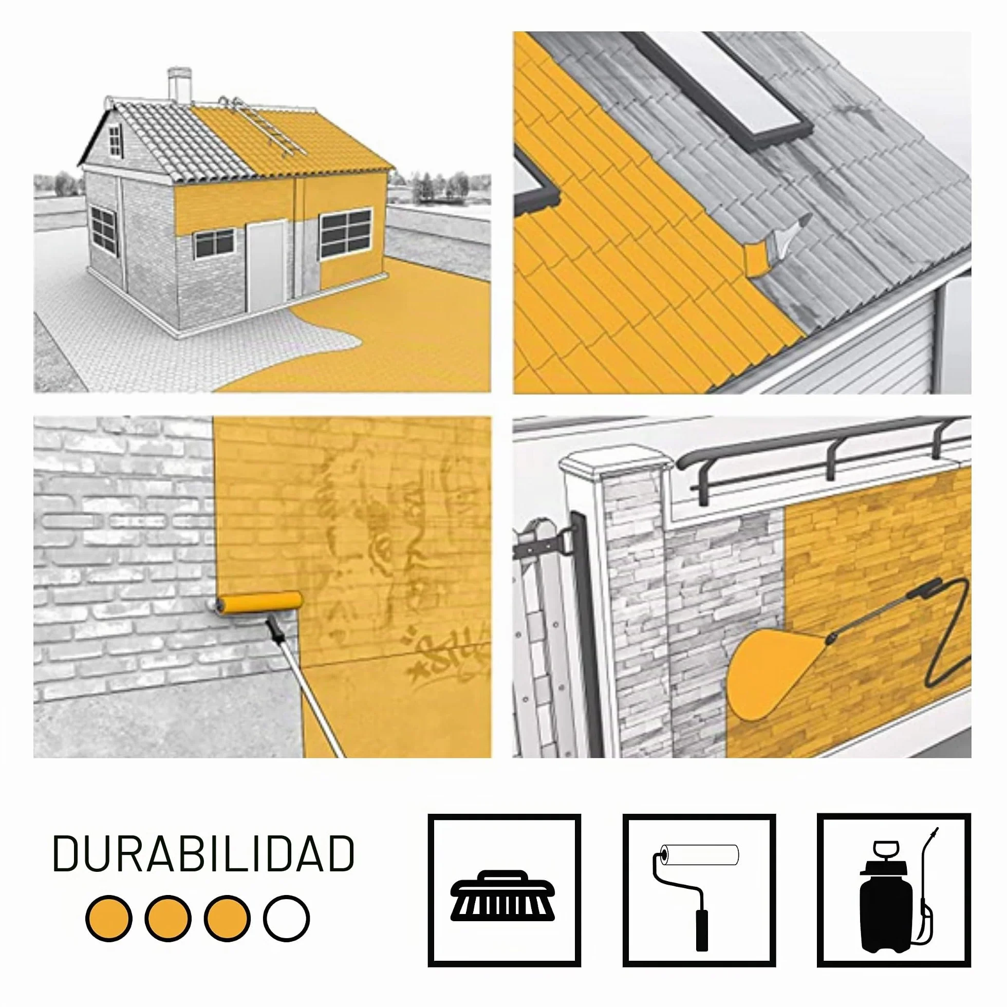 Sika – Protección repelente al agua, pared, techo y suelo – Sikagard 240 – Protector todo en 1 – Multisoportes – Int/Ext – Efecto perlante – Listo para usar – para 4 a 20 m2-2 L