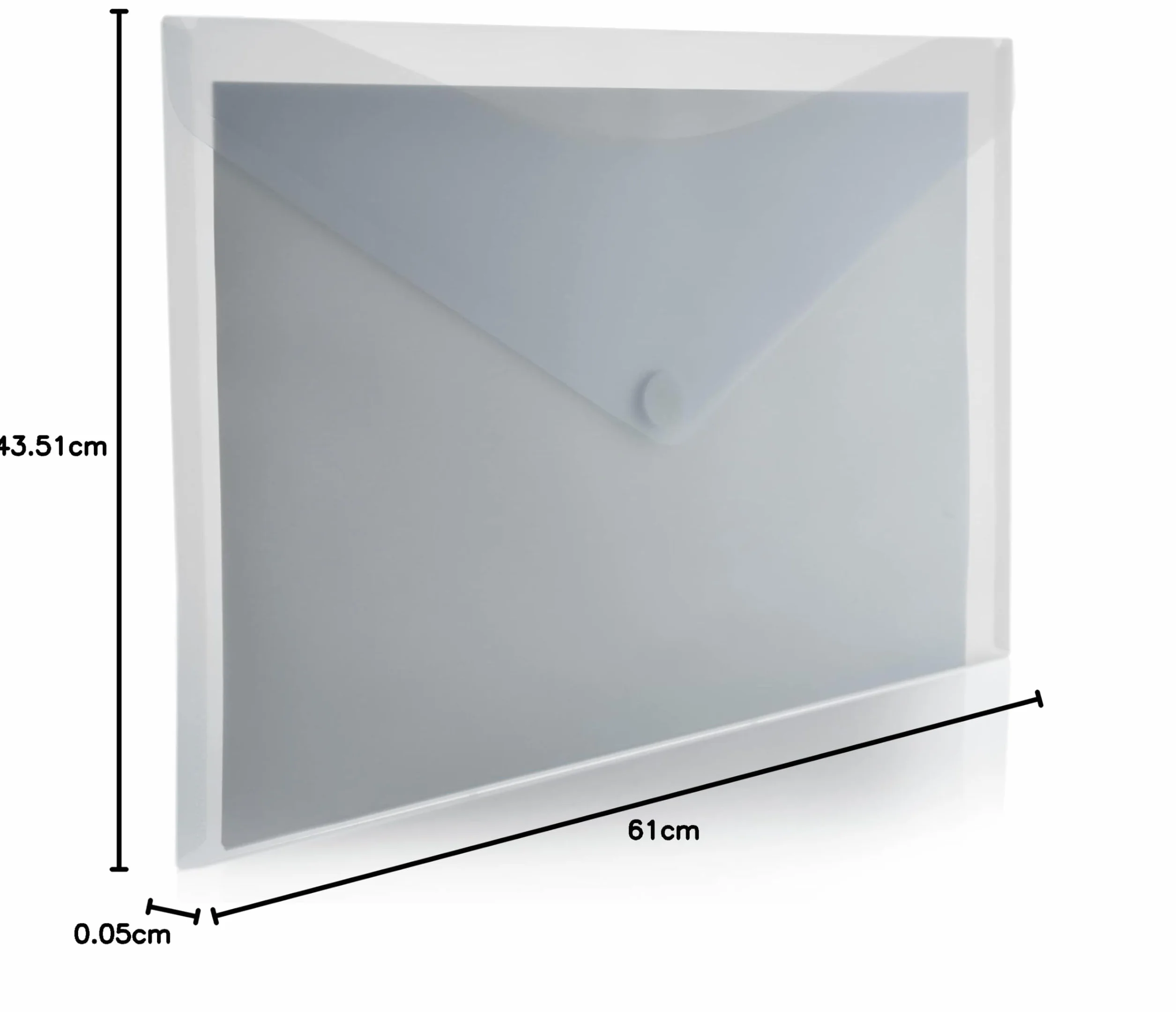 Carpetas Sobre con Cierre de V-lock A2 43.5 x 61 cm Cristal Transparente Soft Touch Pack 5