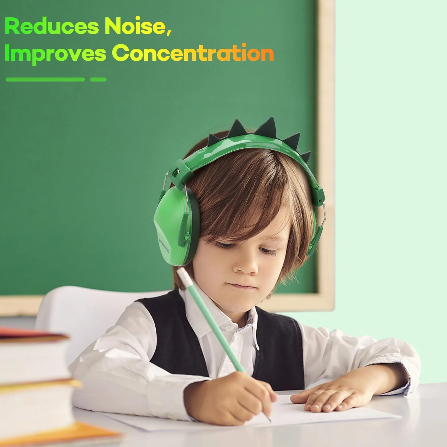 Protector Oído Niño SNR 28dB Diadema Ajustable Casco Antiruidos Profesional