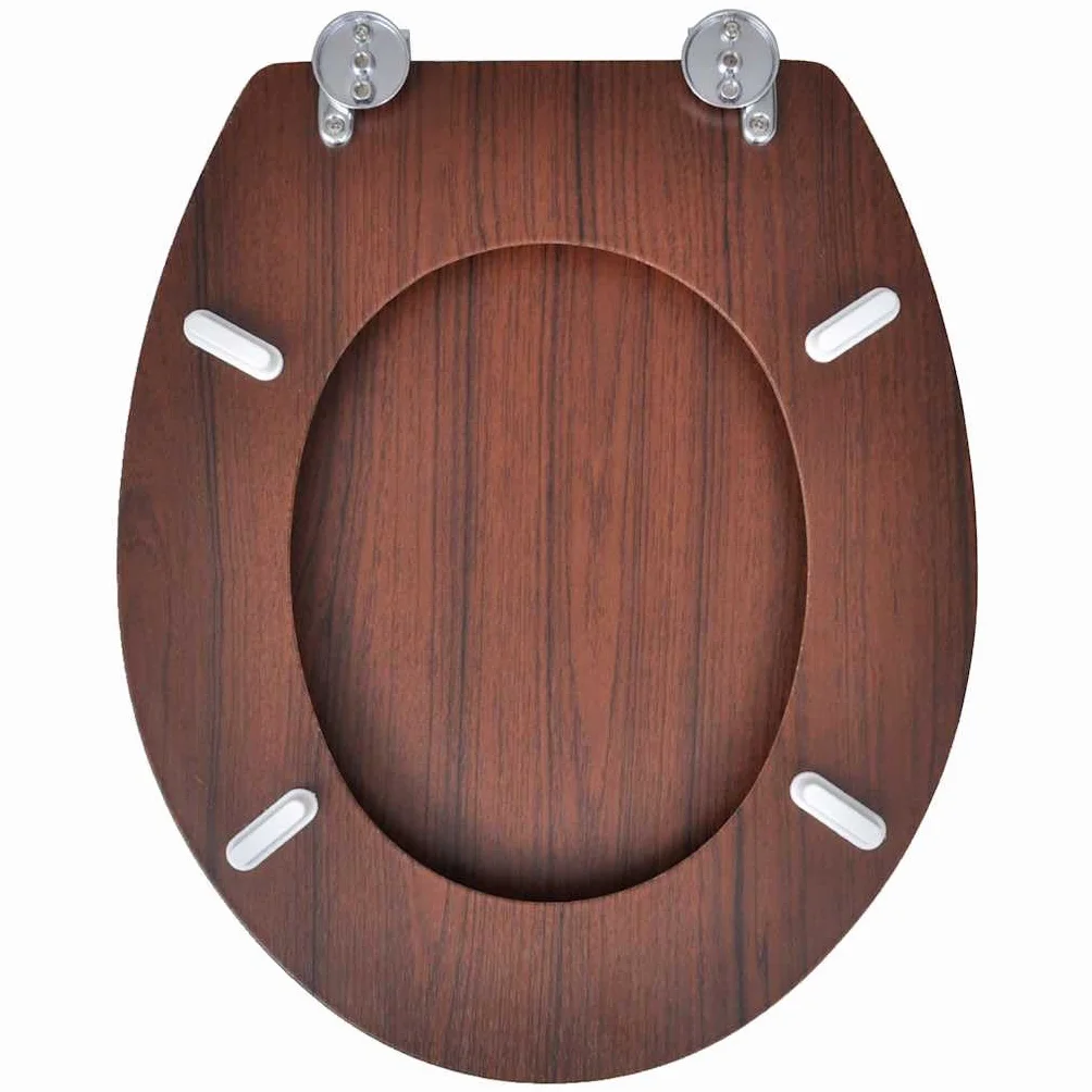 vidaXL Asiento de Inodoro Diseño Simple Madera MDF Tapa WC Baño Aseo Váter