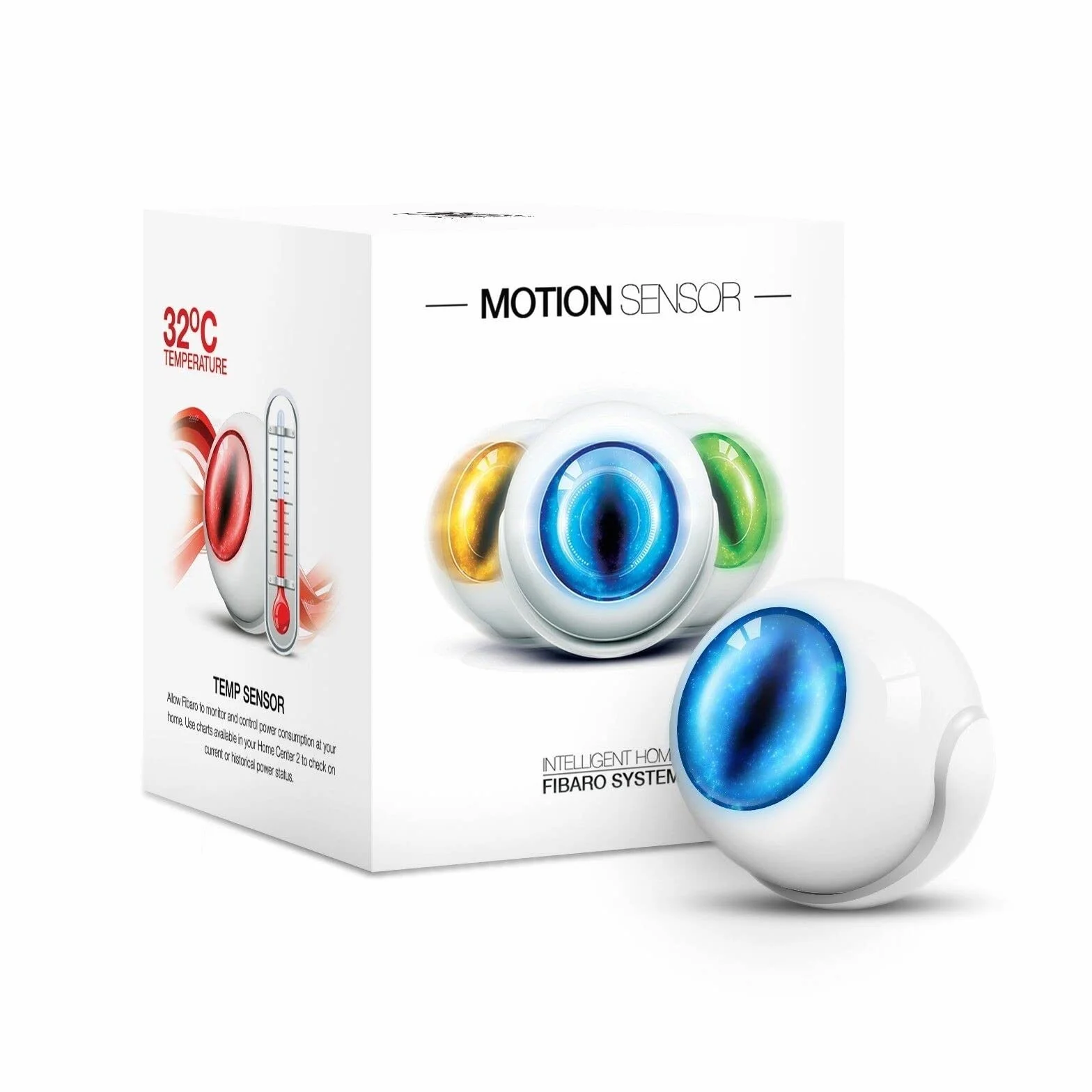 FIBARO FGMS-001 - Sensor de Movimiento LED, Smart, color Blanco y Azul