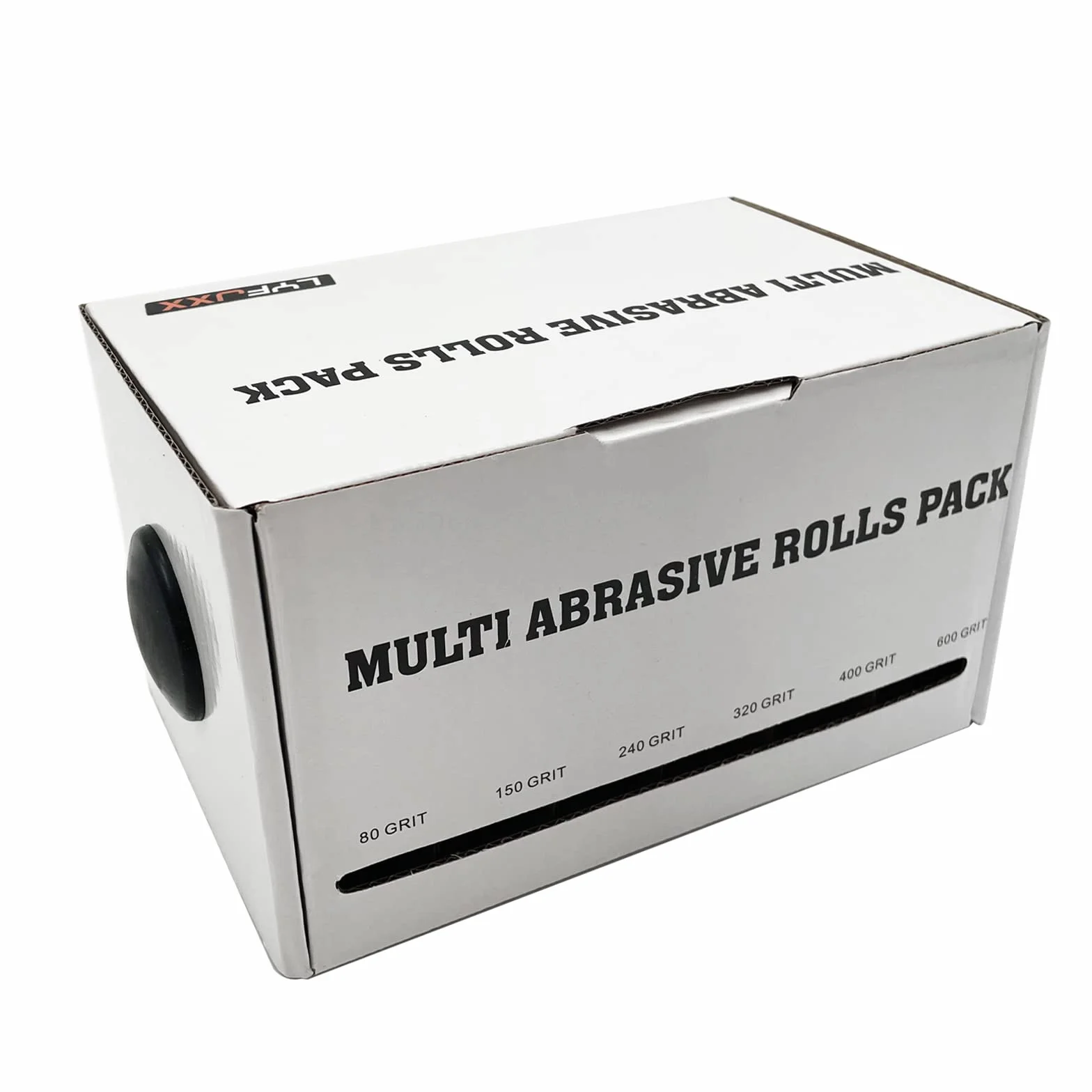 Rollo de tela Emery, rollos de papel de lija abrasivo de 6 granos, paquete surtido con dispensador para pulido de metales para carpintería, 80 150 240 320 400 600Grits Correas de lijadora de 8 metros