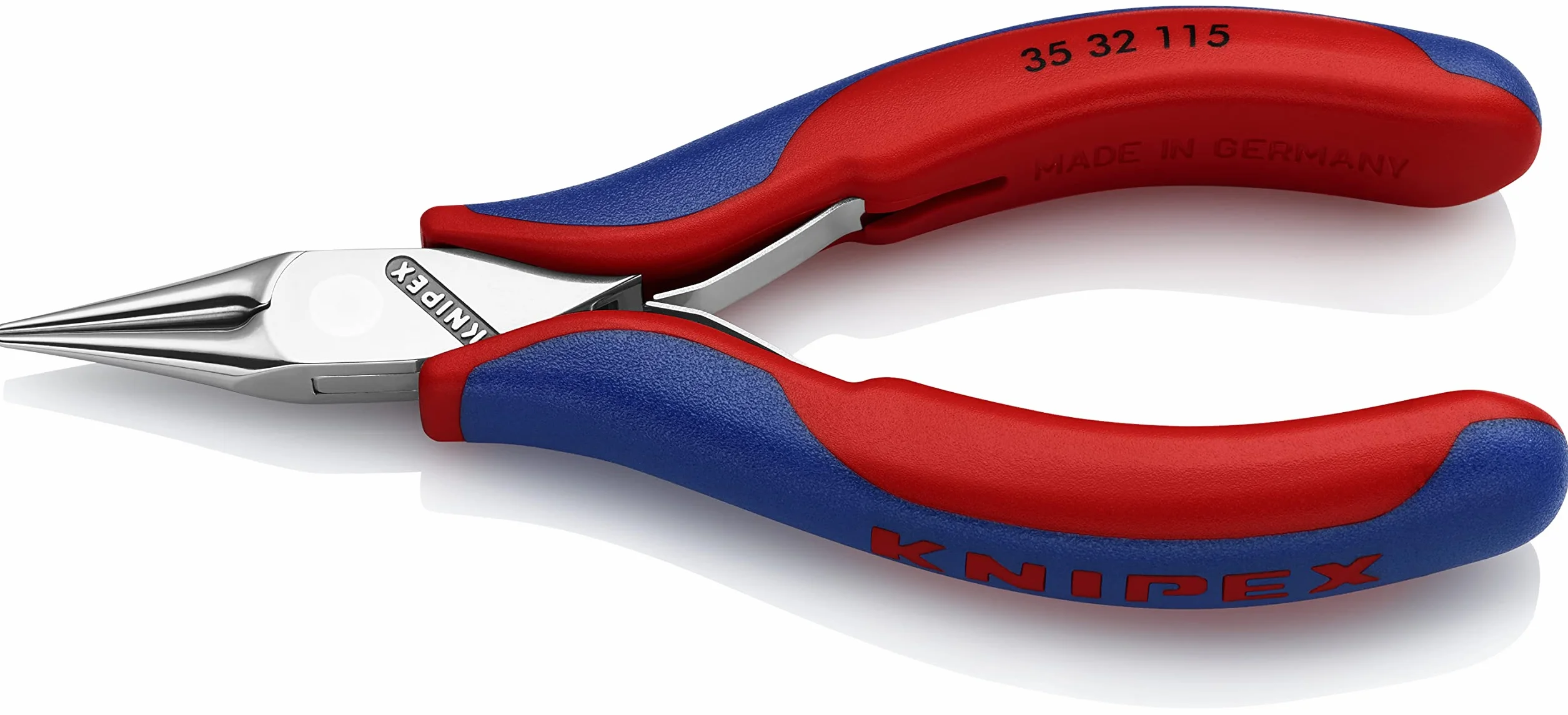 KNIPEX Alicate de montaje para electrónica con articulación machihembrada con mangos multicomponente 115 mm, 35 32 115