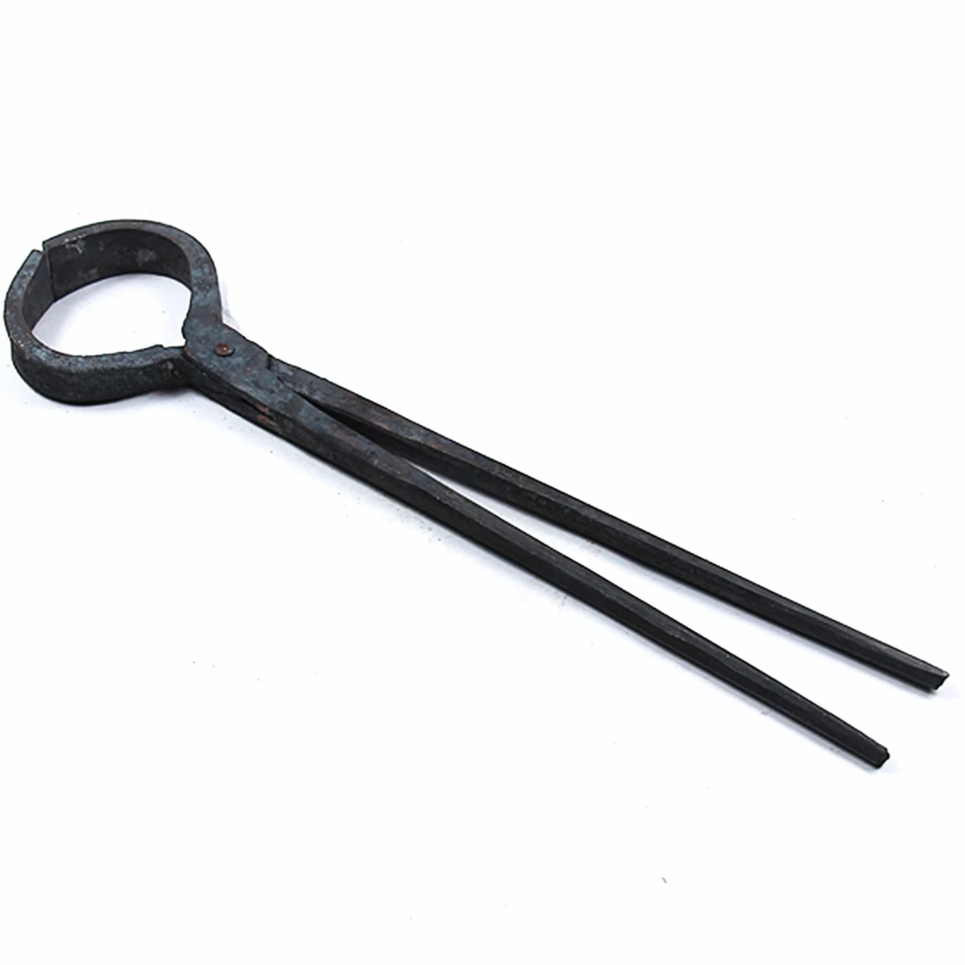 Tenaza de forja Pinzas de herrero de 440 mm Tenaza de forja de punta redonda para el yunque Fragua Tenaza de forja para Engineer Blacksmith Forge