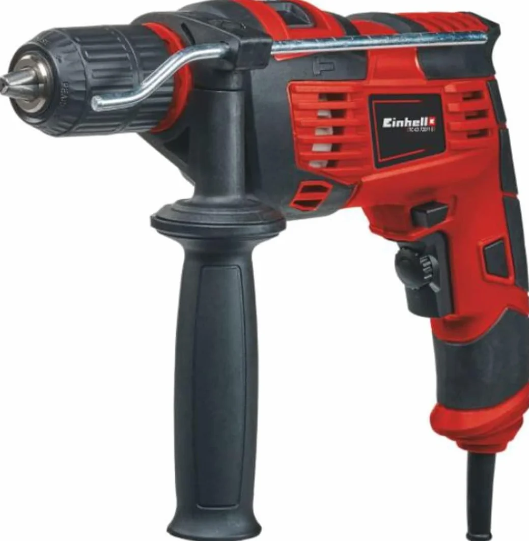 Einhell Juego de Taladro percutor TC-ID 720/1 E (perforación/taladrado de Percusión, portabrocas de Liberación Rápida de 13 mm, Incluye juego de brocas de 5 piezas para hormigón)