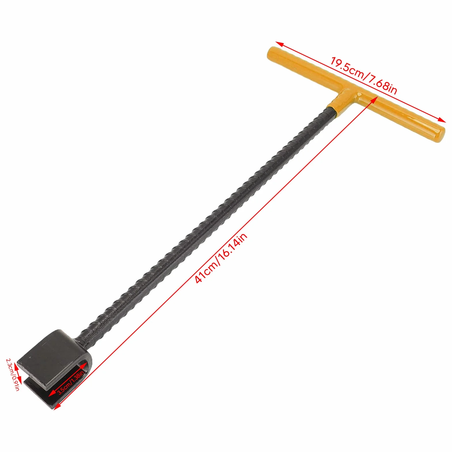 Yosoo Health Gear Llave de Llave para Medidor de Agua de Acero Manija en T Multifunción Curva con Herramienta de Utilidad de 4 Vías para Grifos de Válvulas Multifuncional Incluida Manija en T de