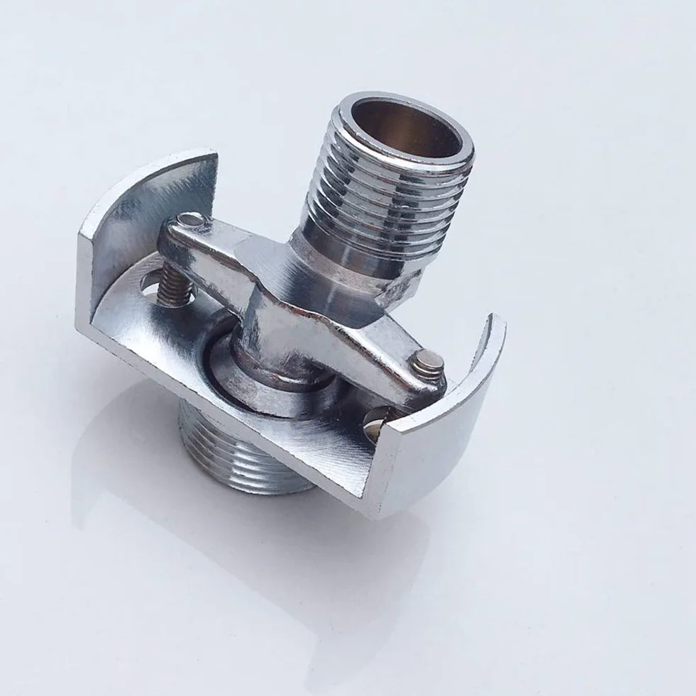 Ajuste ángulo de la tubería de admisión Cabeza de ducha de cobre Pie curvado en ángulo Tornillo excéntrico Esquina Accesorios B.