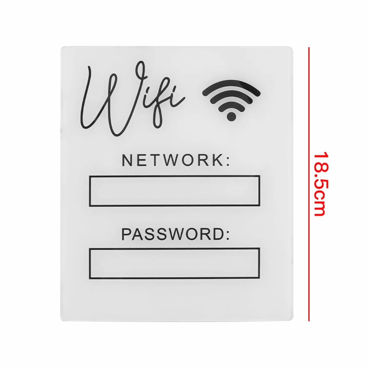 Pizarra De Acrílico Blanco Con Contraseña WiFi, Señal WiFi Estilo Pizarra