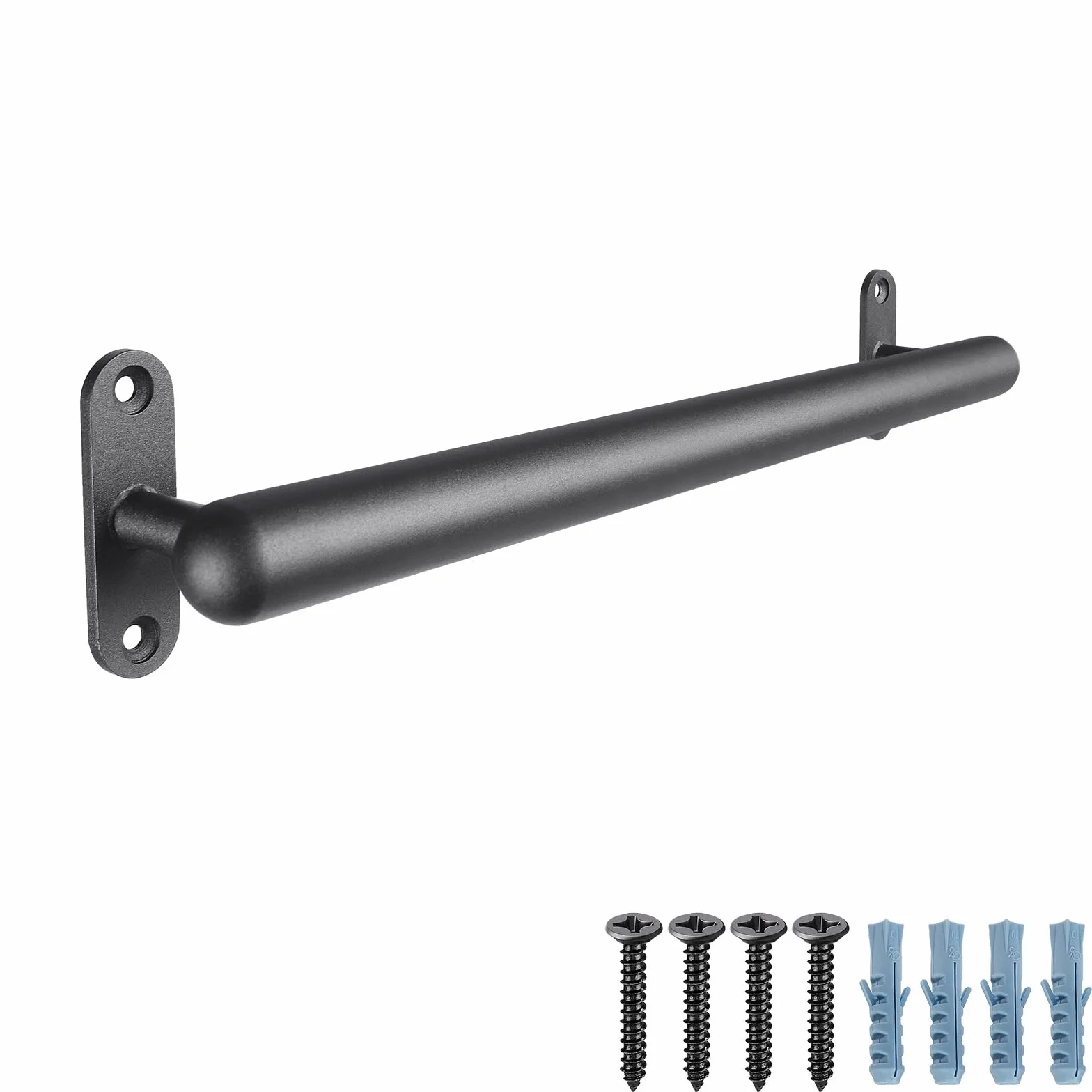 Dolibest Pasamanos de metal de montaje en pared de 36 pulgadas, pasamanos de escalera, mango de seguridad antideslizante, barra de agarre de escalera sin barreras para ancianos, uso en interiores y