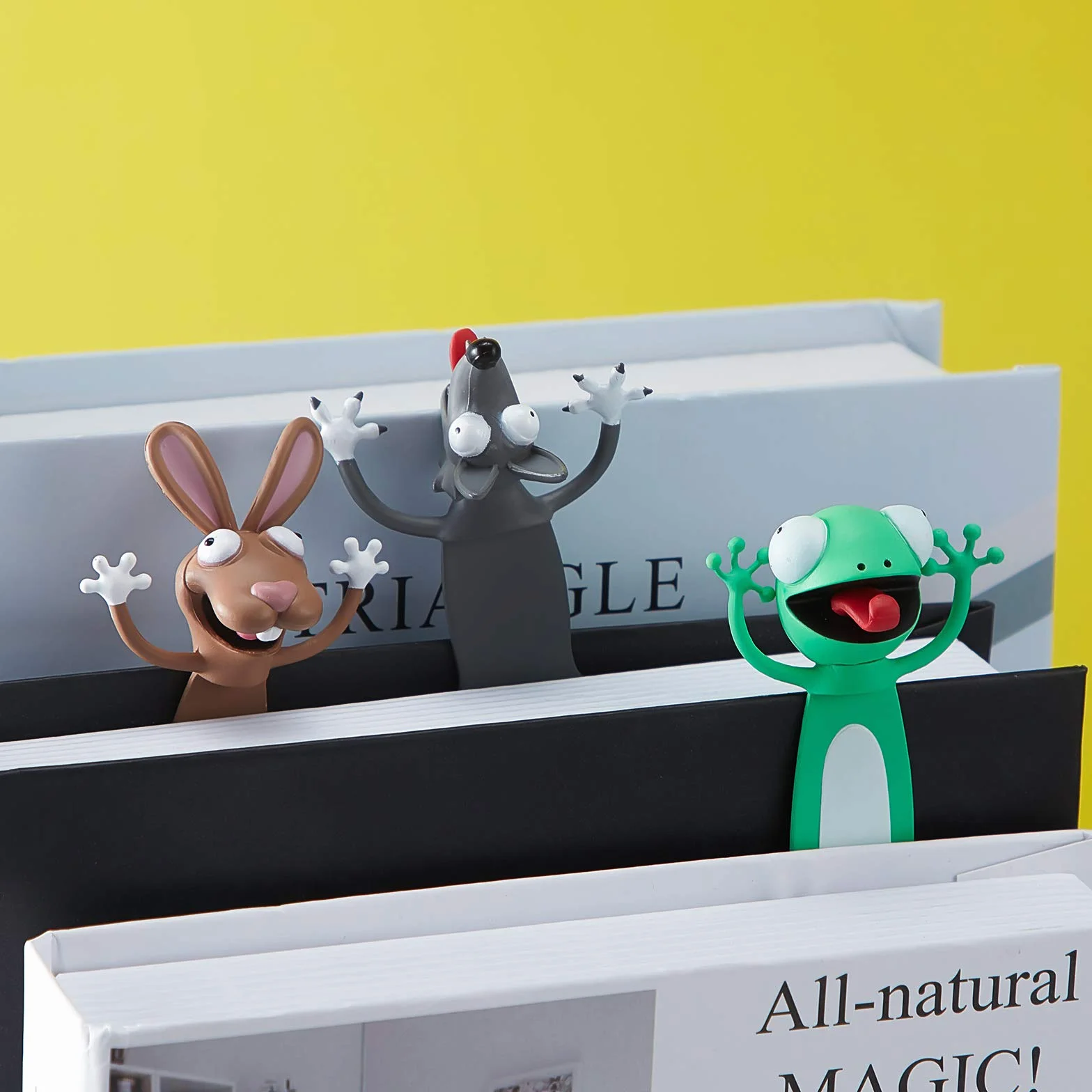 Outus 3D Marcapáginas de Animales de Dibujos Animados Lindos Marcadores de Libros Regalos para Profesores Lectura Oficina