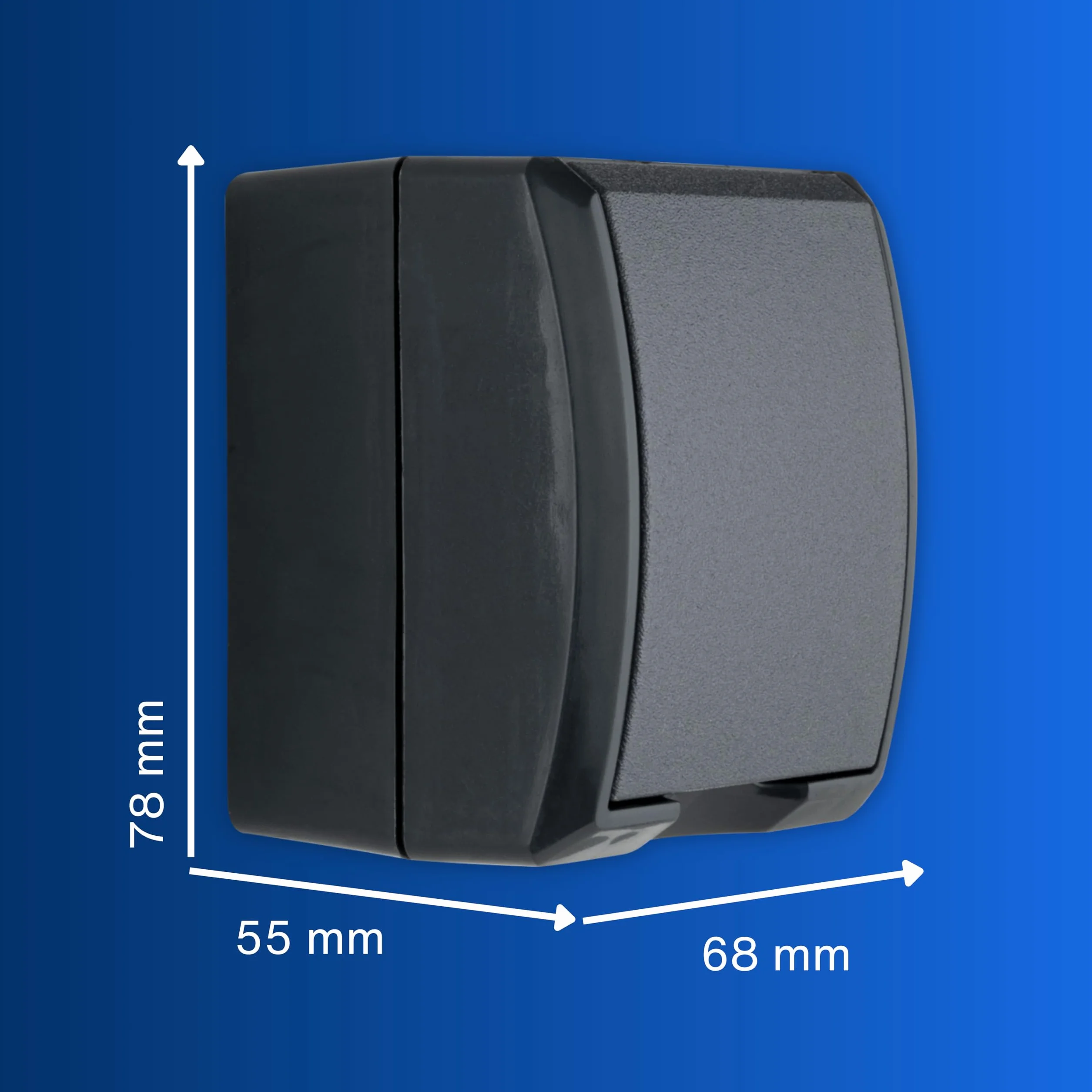 REV 0007031900 AquaForm - Toma de corriente (IP44 unipolo, empotrable, antracita