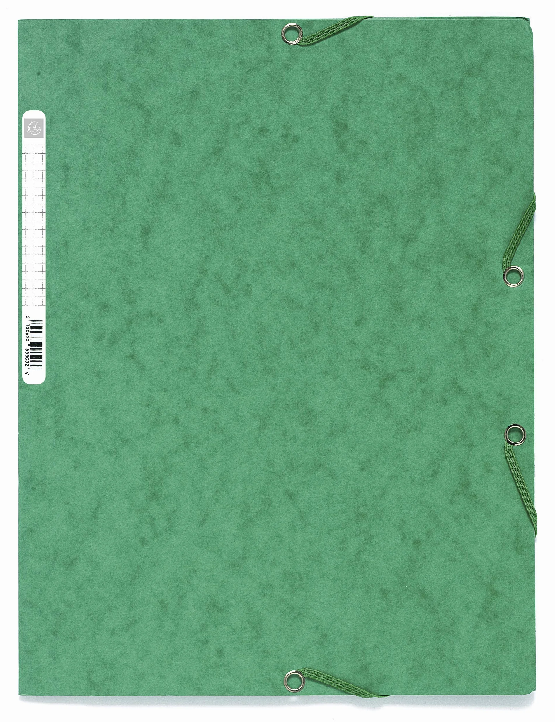 Exacompta Lote 11 Carpetas c/gomas 3 solapas 24x32cm Cartulina 400g Colores surtidos