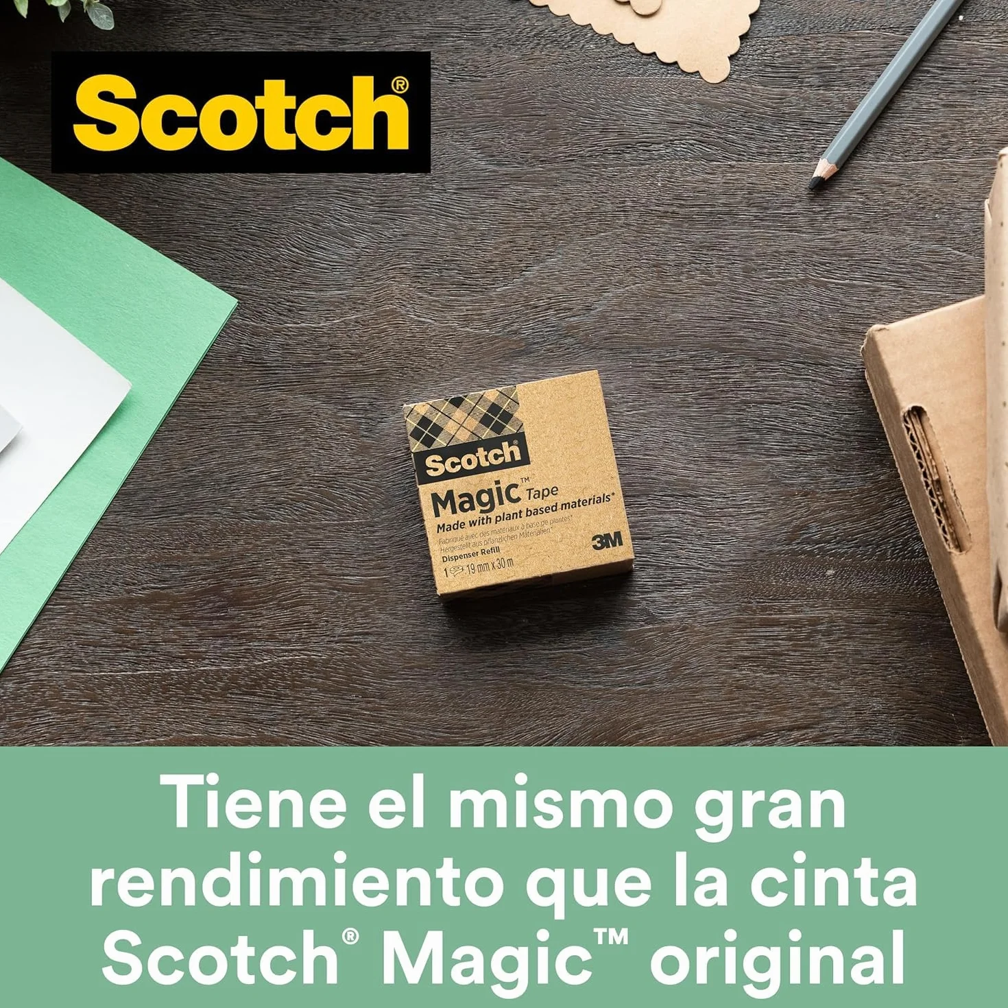 Scotch Magic Pack de 4 dispensadores de cinta de embalaje 19 x 33m