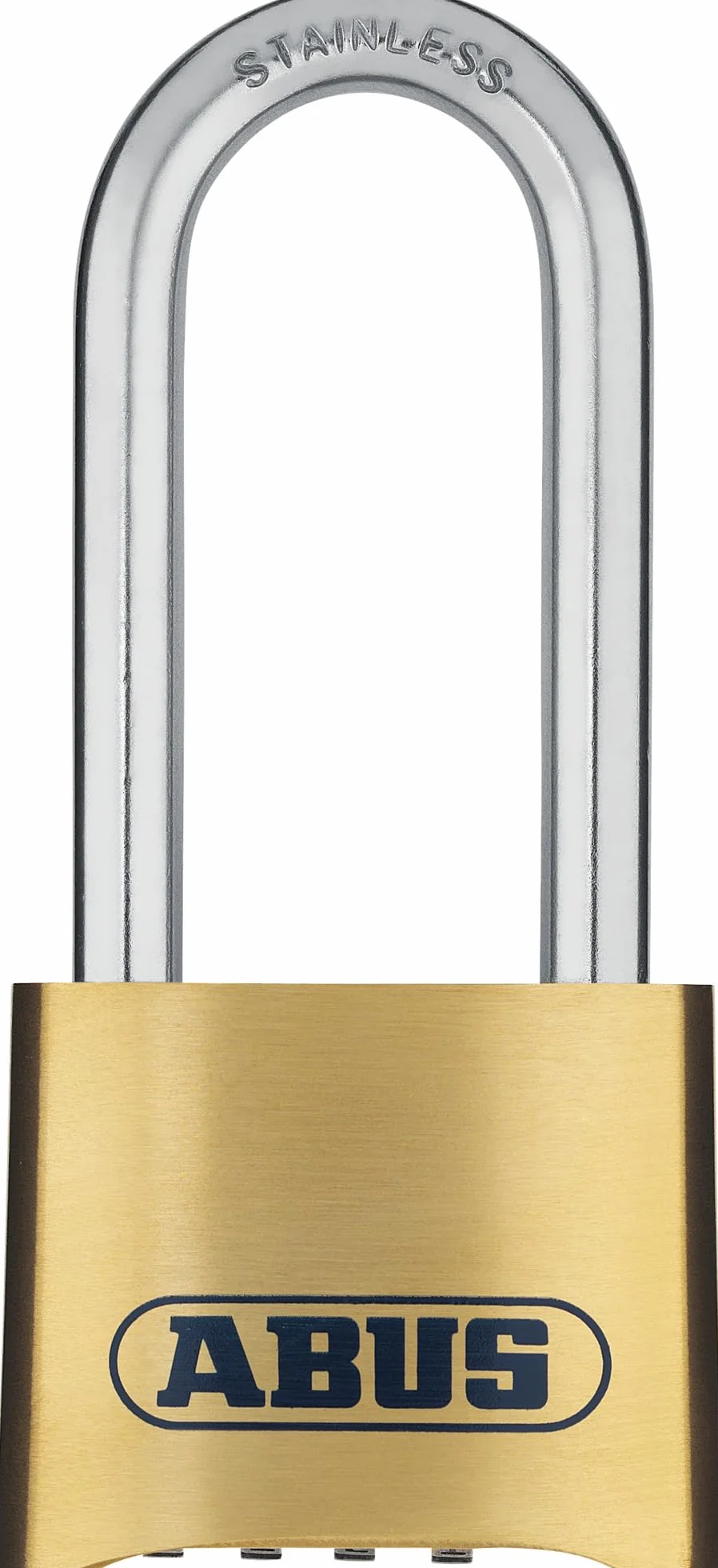 ABUS Candado de combinación 180IB/50HB63 - con arco alto - resistente a la intemperie - con código numérico personalizable - nivel de seguridad ABUS 5 - color latón