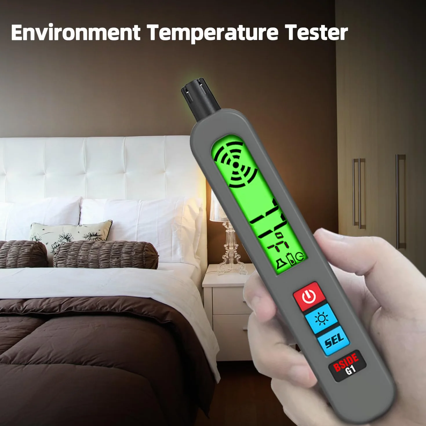BSIDE Detector de Gas Recargable Detector de Fugas de Gas Natural con Gran LCD Alarma Visual & Zumbador & Vibración Bolígrafo Detector Multigas Portátil para Metano Propano Cocina Casa Autocaravana