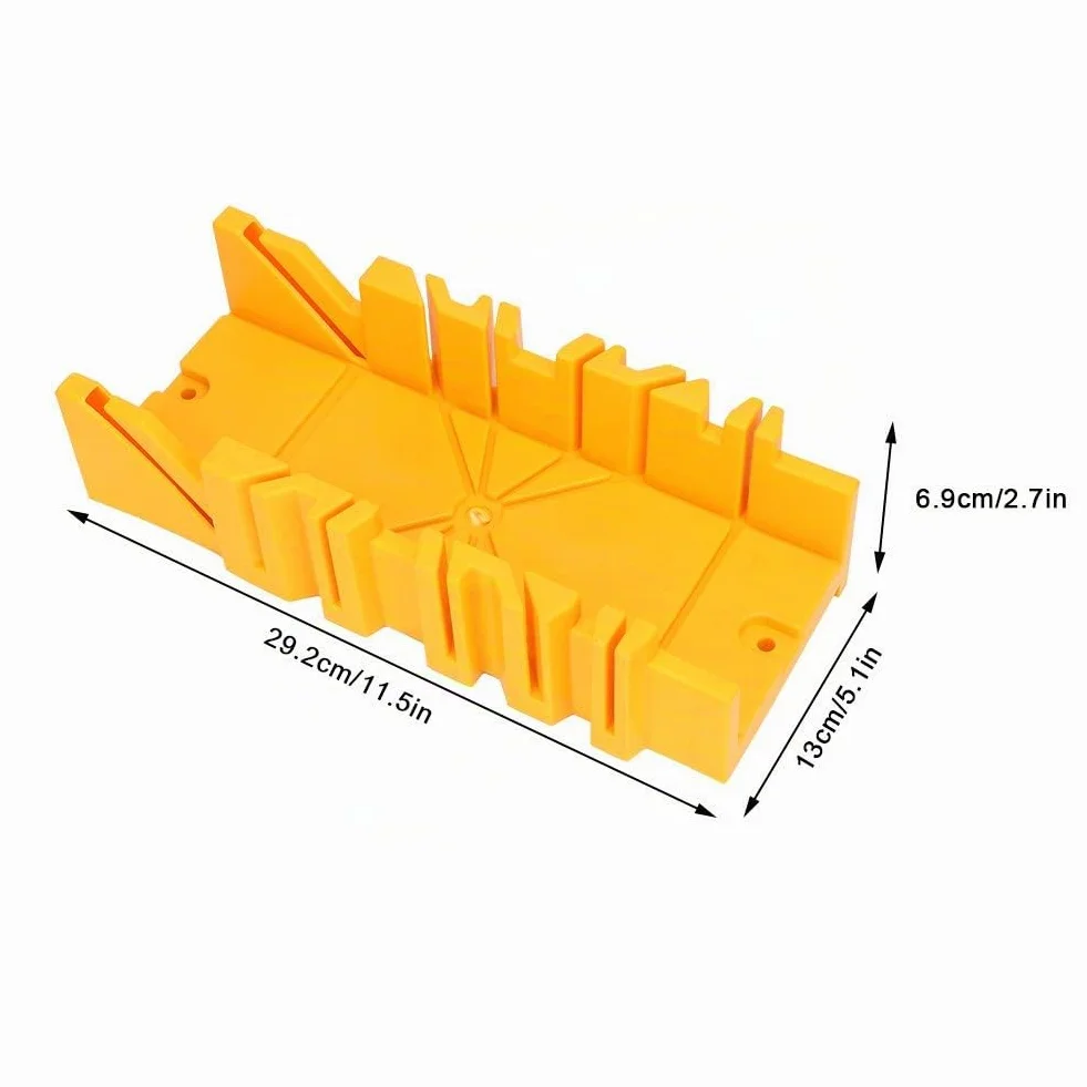 Futihing - Sierra ingletadora con guía de plástico ABS de 30,5 cm, caja de ingletes con sierra trasera de 35,5 cm para carpintería