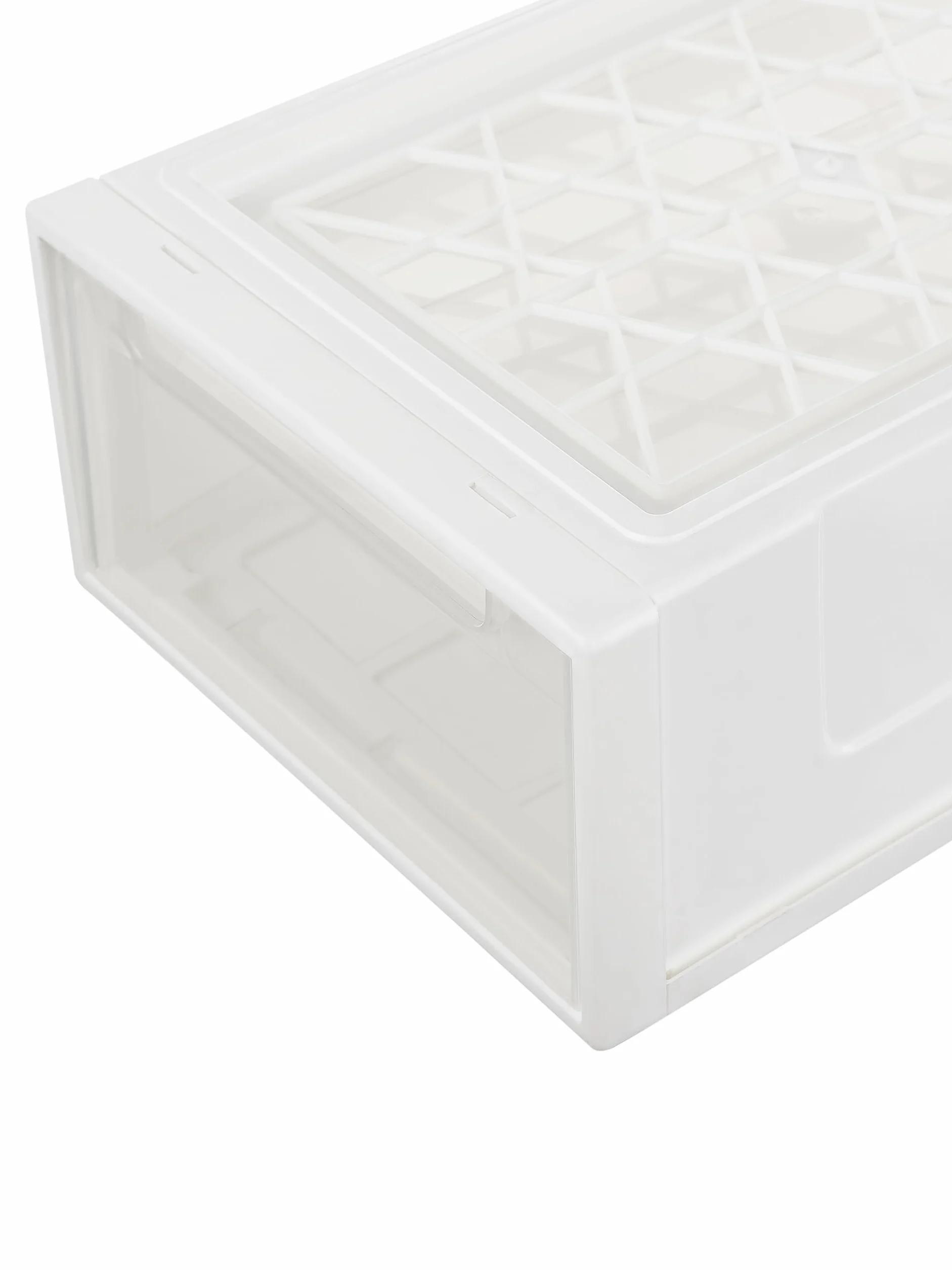 Cetomo 14L*3 Cajones de Almacenamiento de Plástico, Torre Apilable para Escritorio, Blanco Transparente