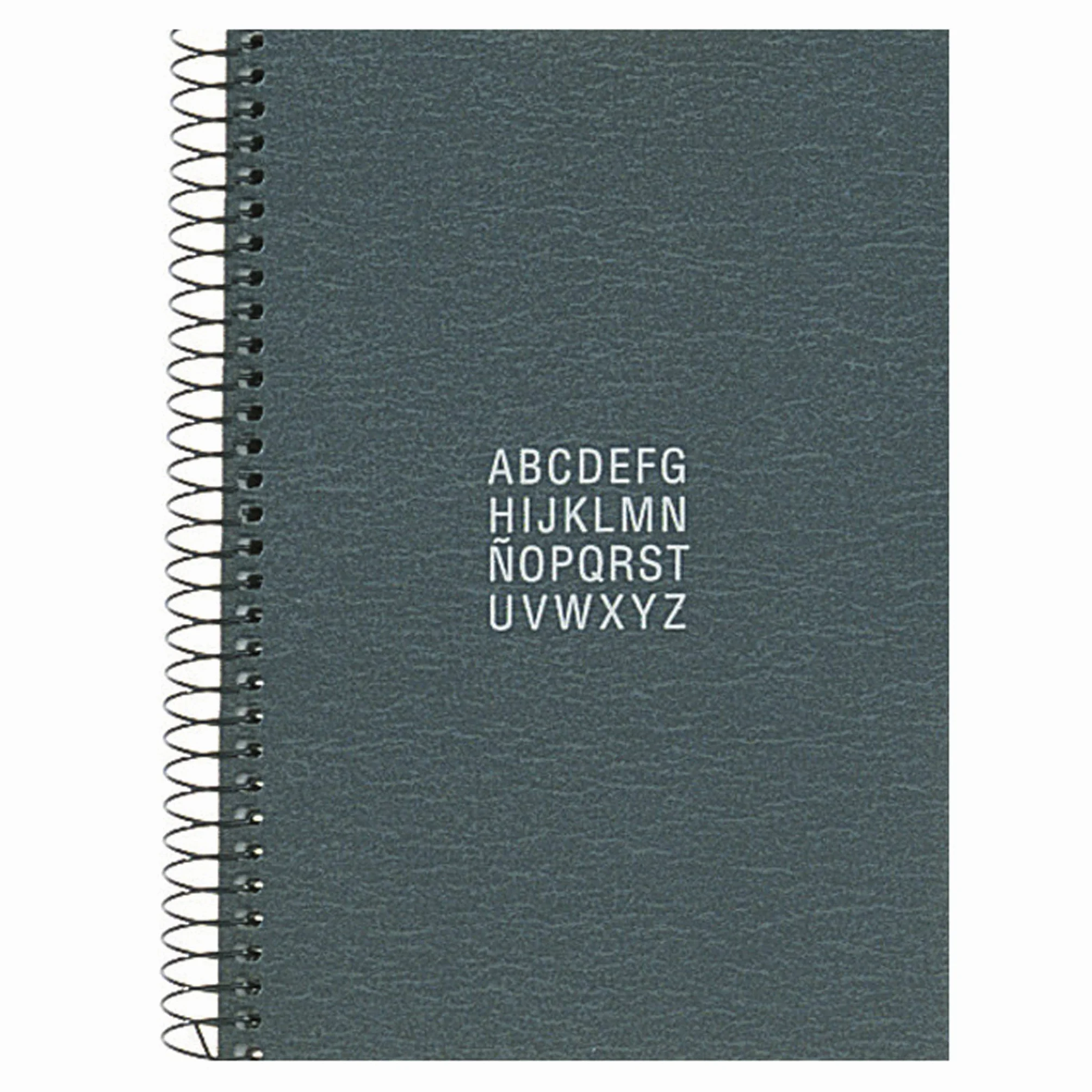 Miquelrius Cuaderno de Direcciones y Teléfonos 8º 140x150 mm 102 g/m² Índice Alfabético Cubierta Cartón Plastificado Gris Grafito