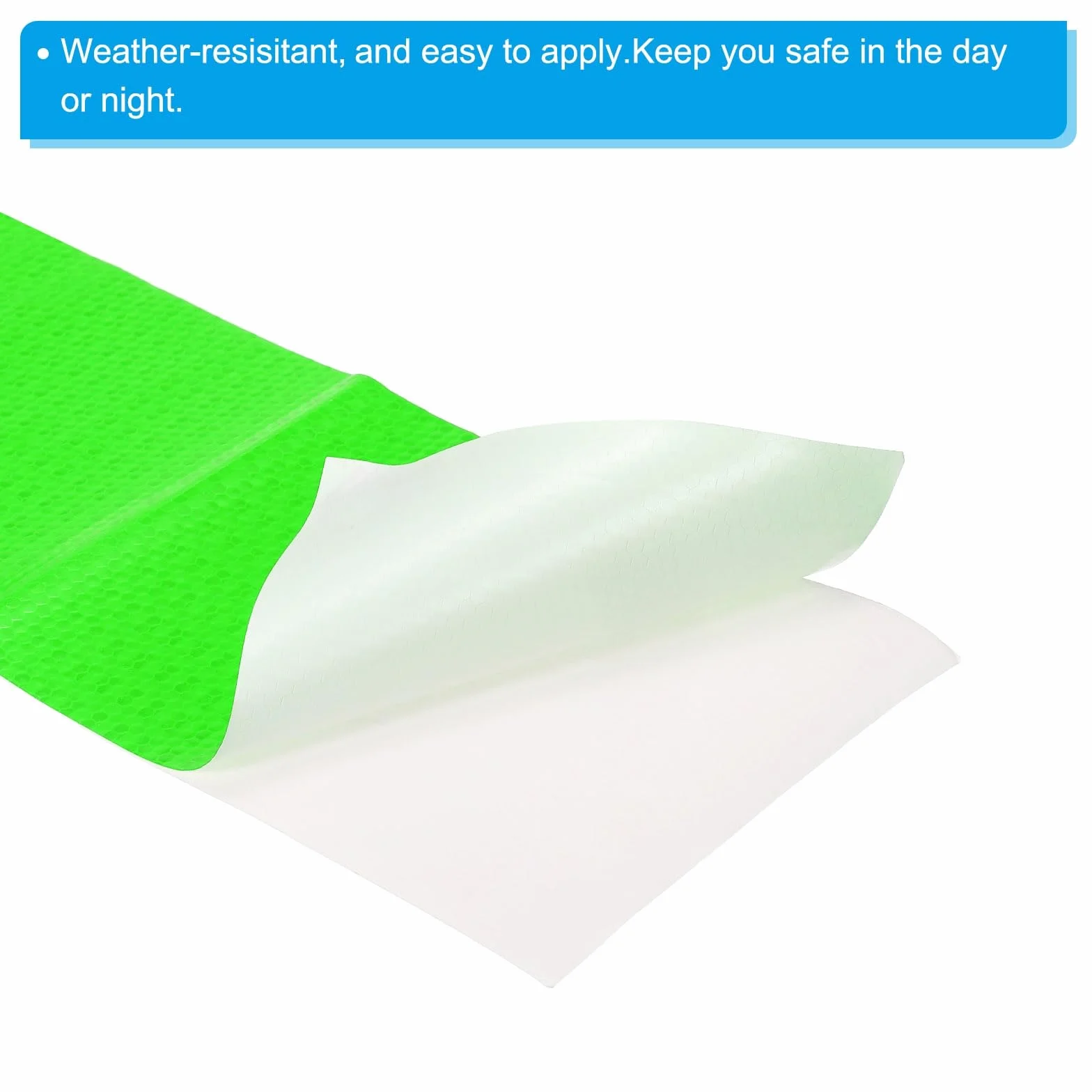 PATIKIL Reflectante Cinta, 4" x 50 Pies Impermeable Adhesivo Alta Visibilidad Advertencia Seguridad Cinta Externa Accesorios Conspicua para Coches Camiones, Verde