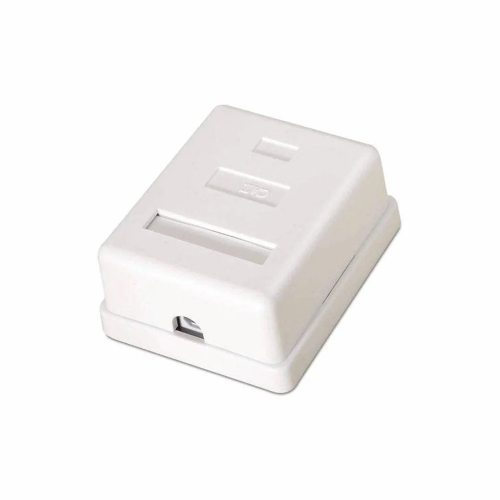 AISENS A139-0301 - Roseta de Superficie RJ45, Color Blanco
