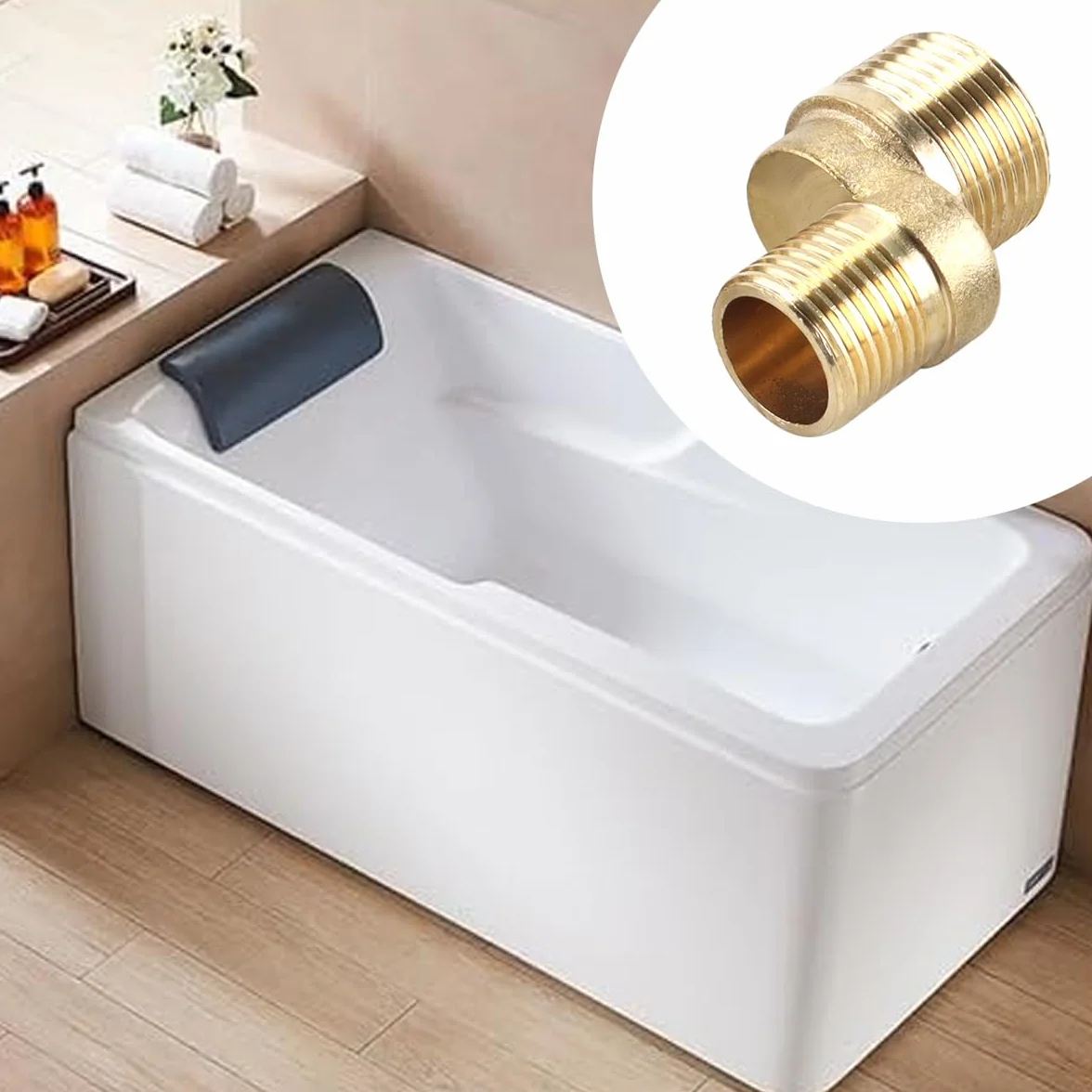 Adaptador de Grifo de Ducha 2 Unidades, Conector de Pared Flexible 1/2" 3/4" Rosca Externa Accesorio Baño Cocina
